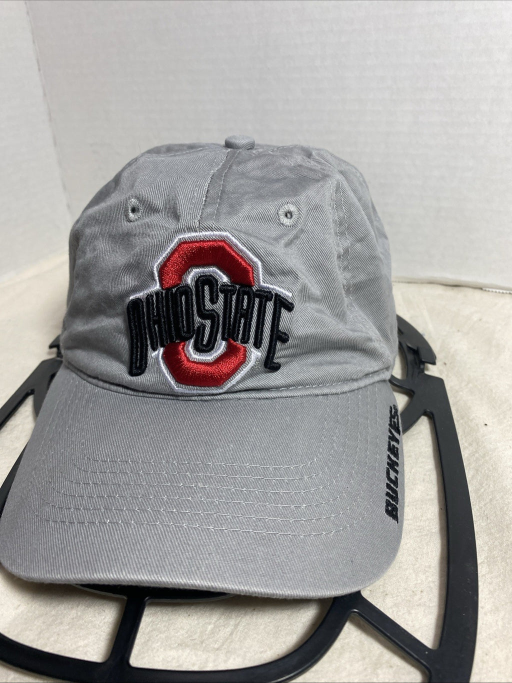 Ohio State Buckeyes Hat Cap One Size Gray Strap Stretch Logo NCAA