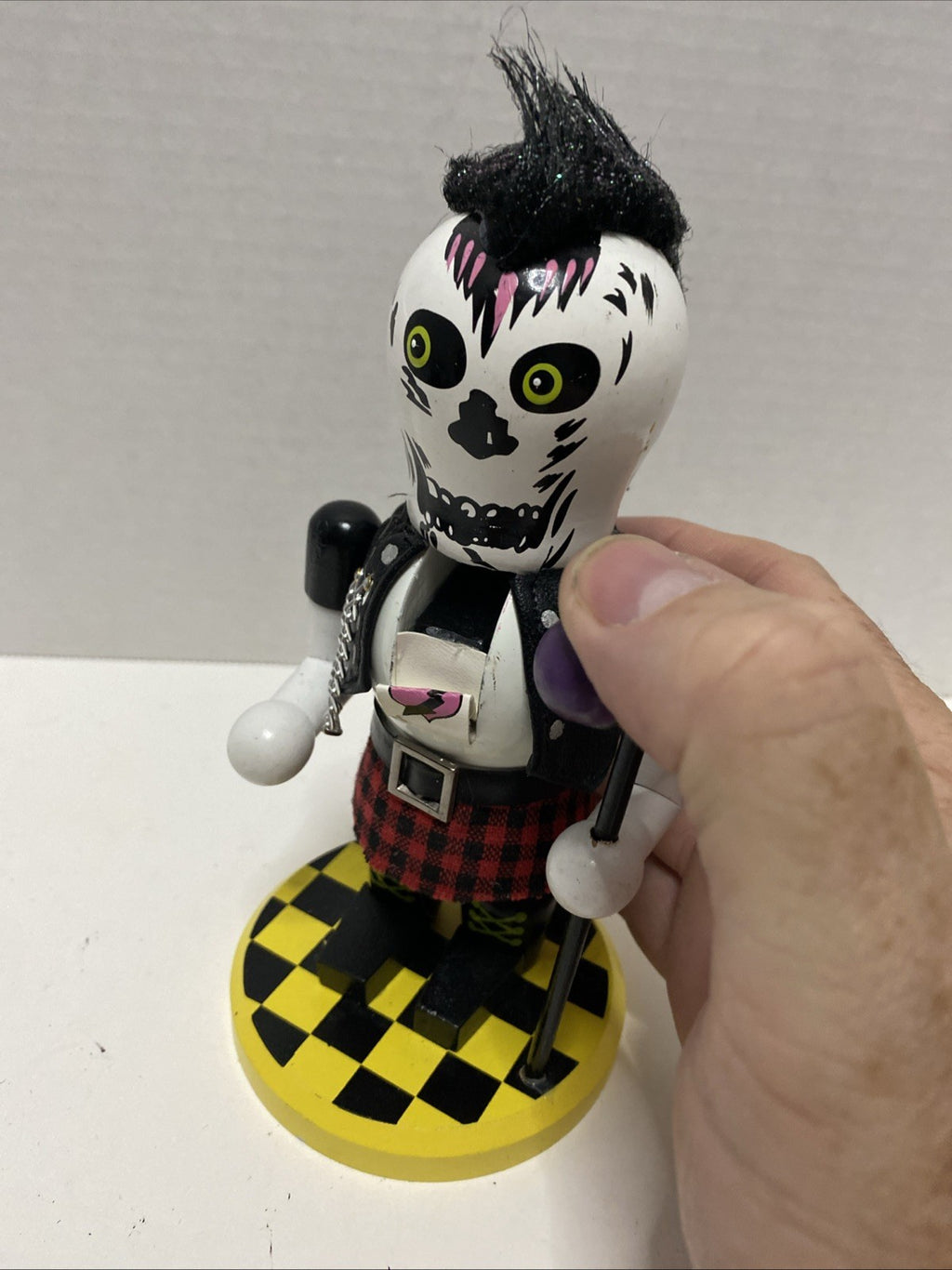 World Market 2014 Zombie Punk Rock Nutcracker Singer Halloween 7" Tall