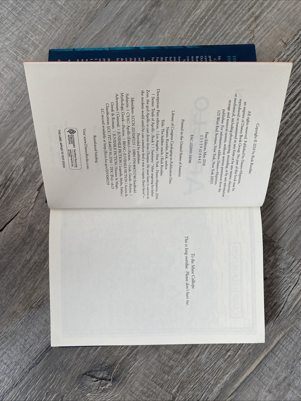 The Hidden Oracle: Walmart Edition (The Trials of Apollo) - Hardcover - GOOD