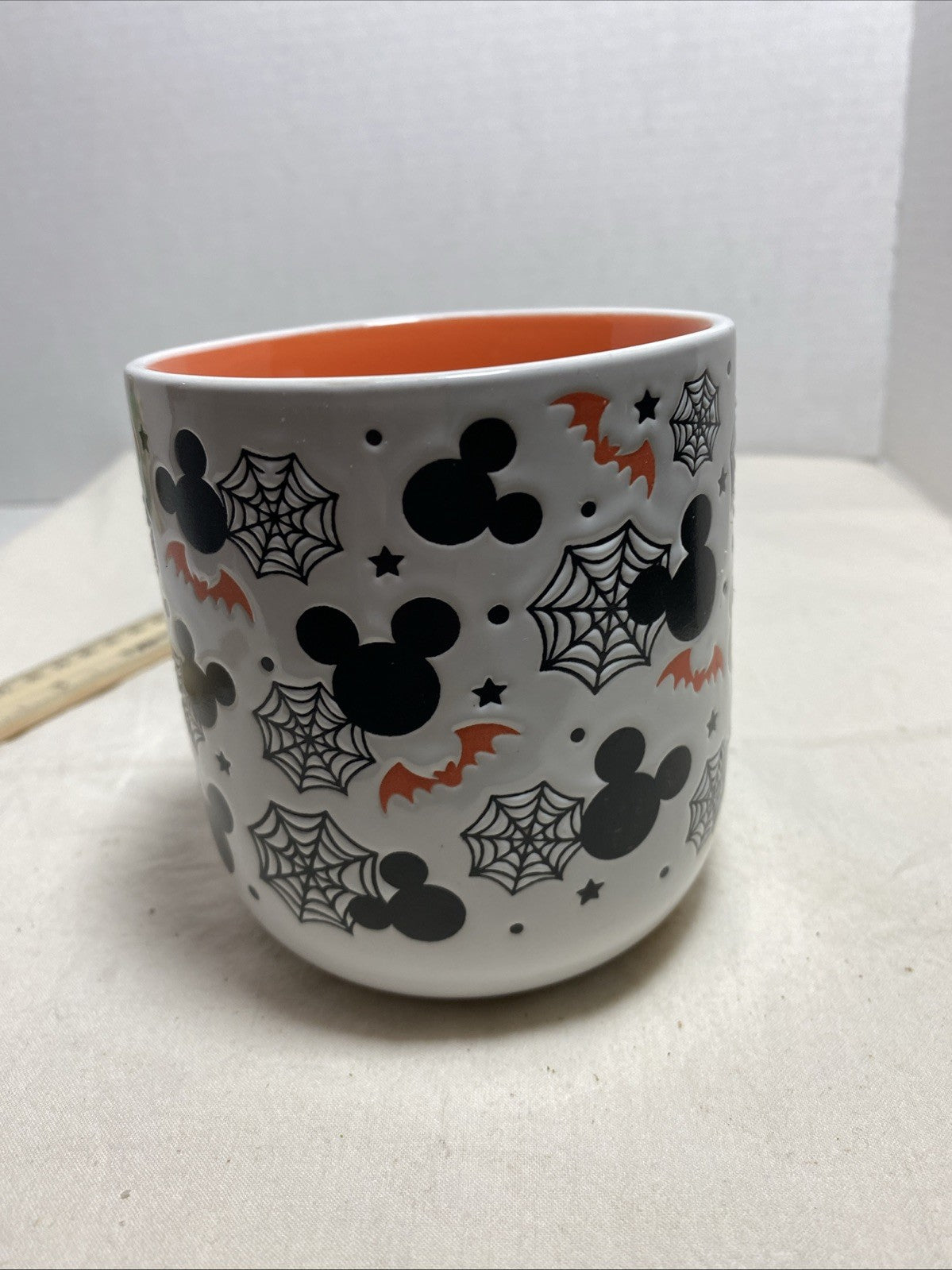 Mickey Mouse Ears With Bats & Spiderweb Halloween Coffee Mug Disney