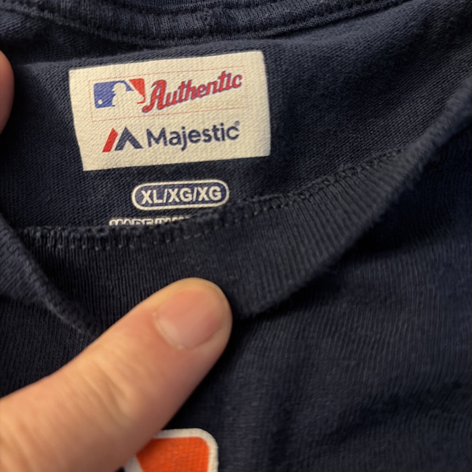 Detroit Tigers Men's Majestic Authentic MLB Short Sleeve T-Shirt - XL