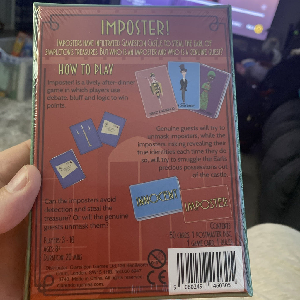 Imposter! The After-Dinner Mystery Card Game of Bluffing Clarendon SEALED 
