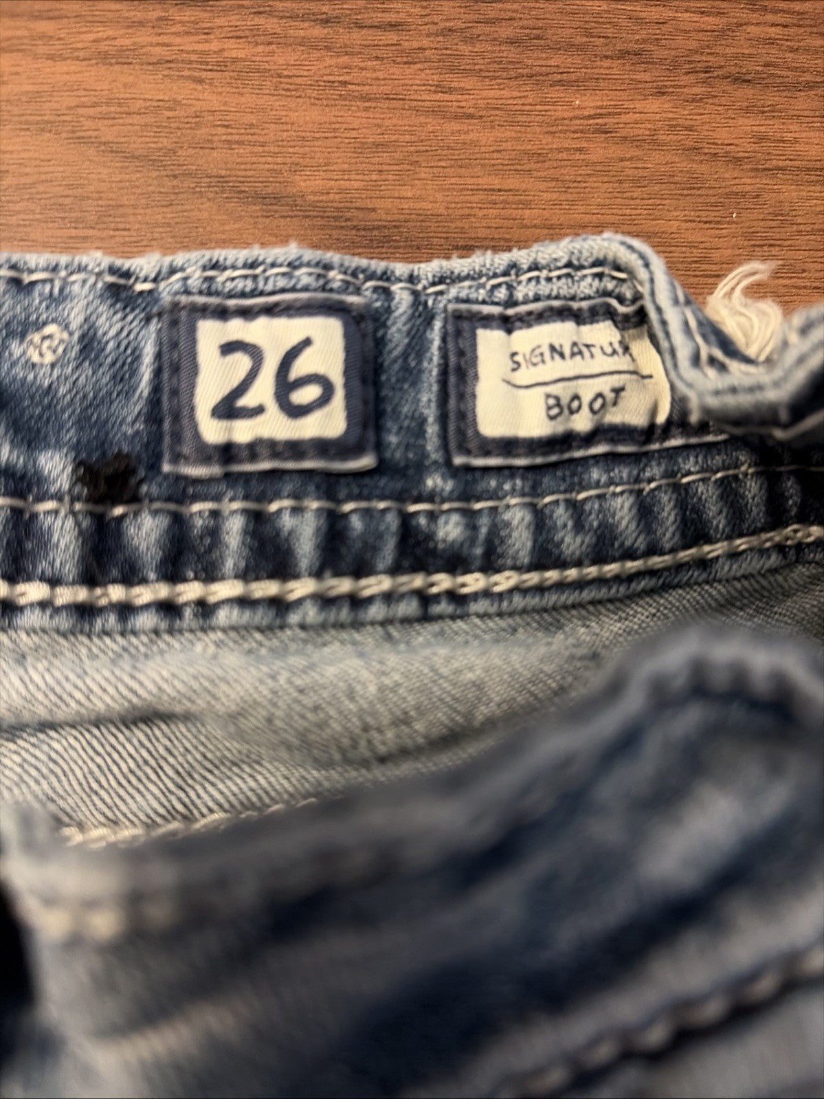 Miss Me Jeans Womens 26 Blue Bootcut JE819582X Embellished Distressed