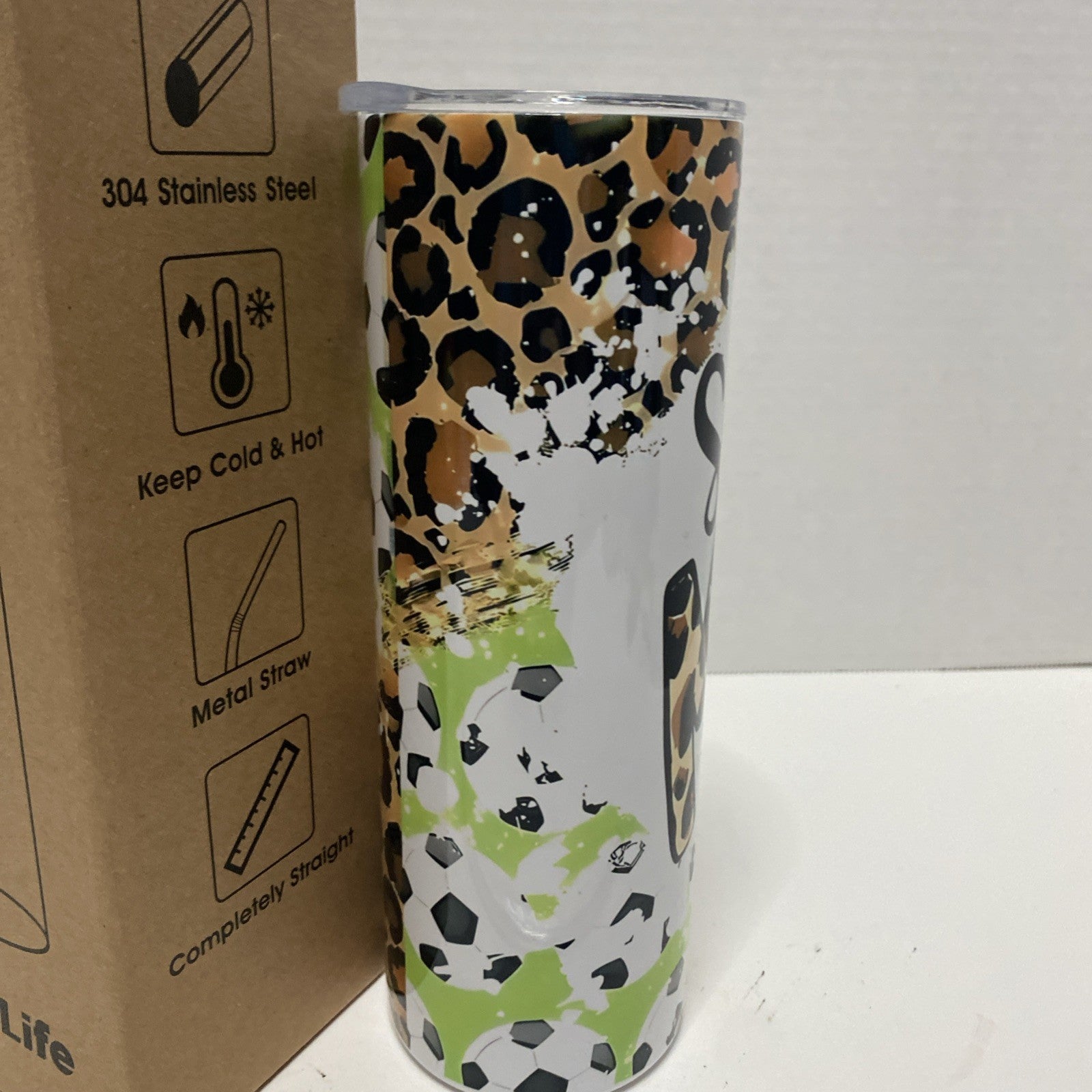 PID Life 20 Oz Sublimation Tumbler  Soccer Mom metal straw