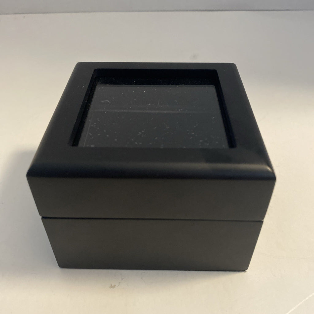 Classic Square Watch or Jewelry Box 3.75" X 3.75" X 3" Glitter Clear Top