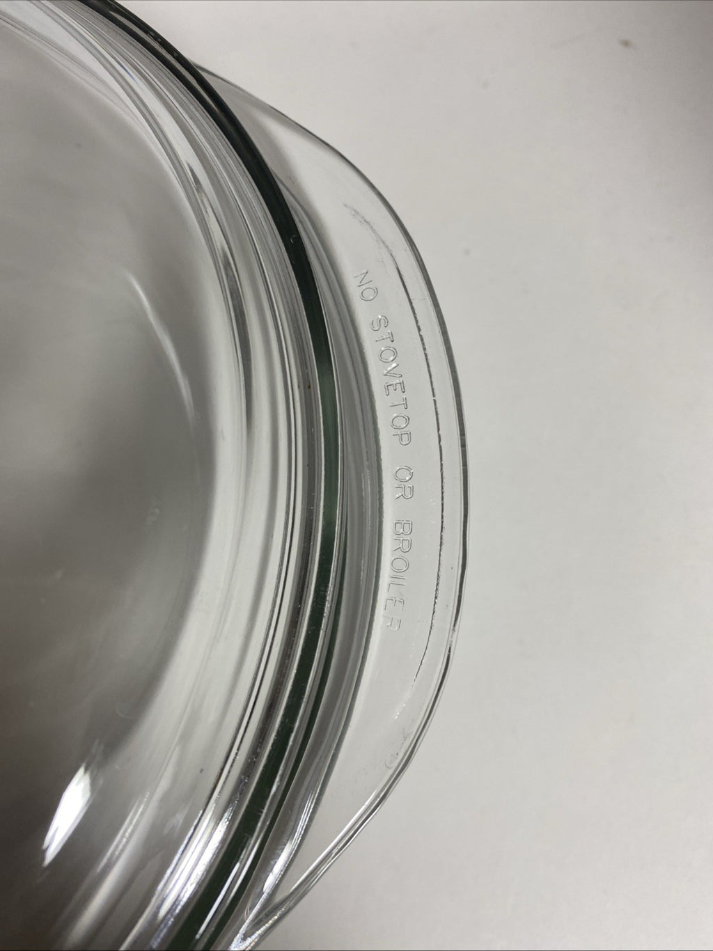 VTG Pyrex Corning Clear Glass 1.5 L 023 Round Casserole Baking Dish & Lid 623C