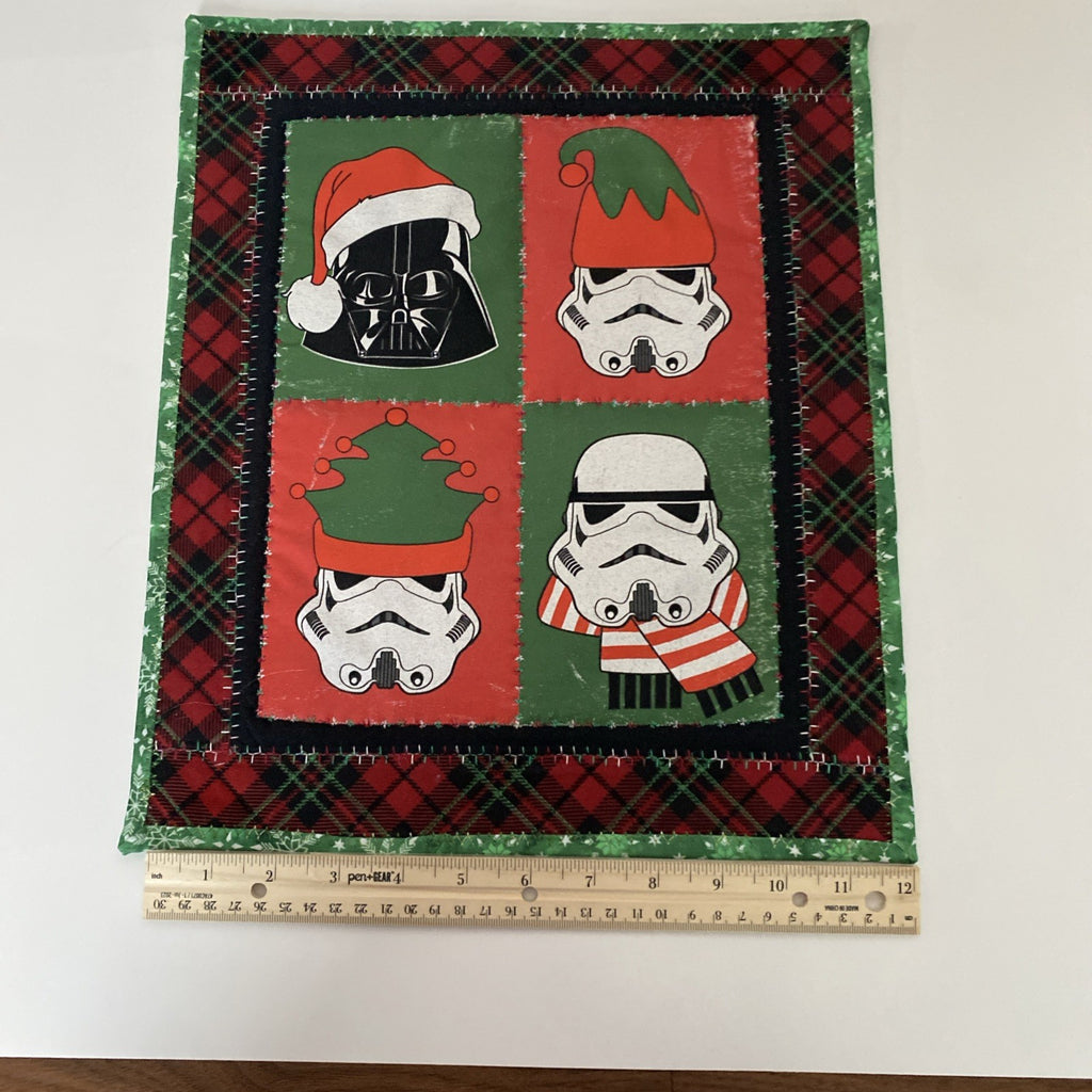 Disney Star Wars Christmas Graphic T-Shirt Quilted Wall Hanging 12x15