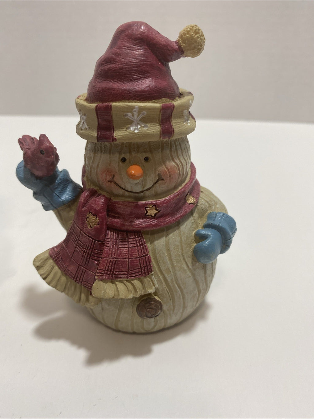 Heartland holiday Christmas 2017 wooden appearing snowman