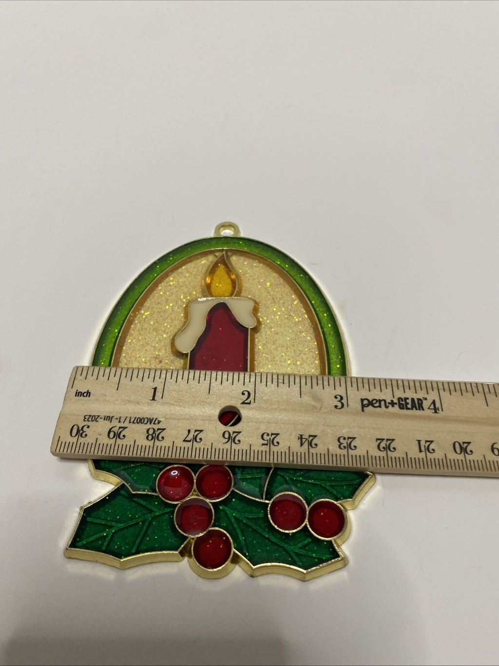Christmas Candle Suncatcher or Ornament