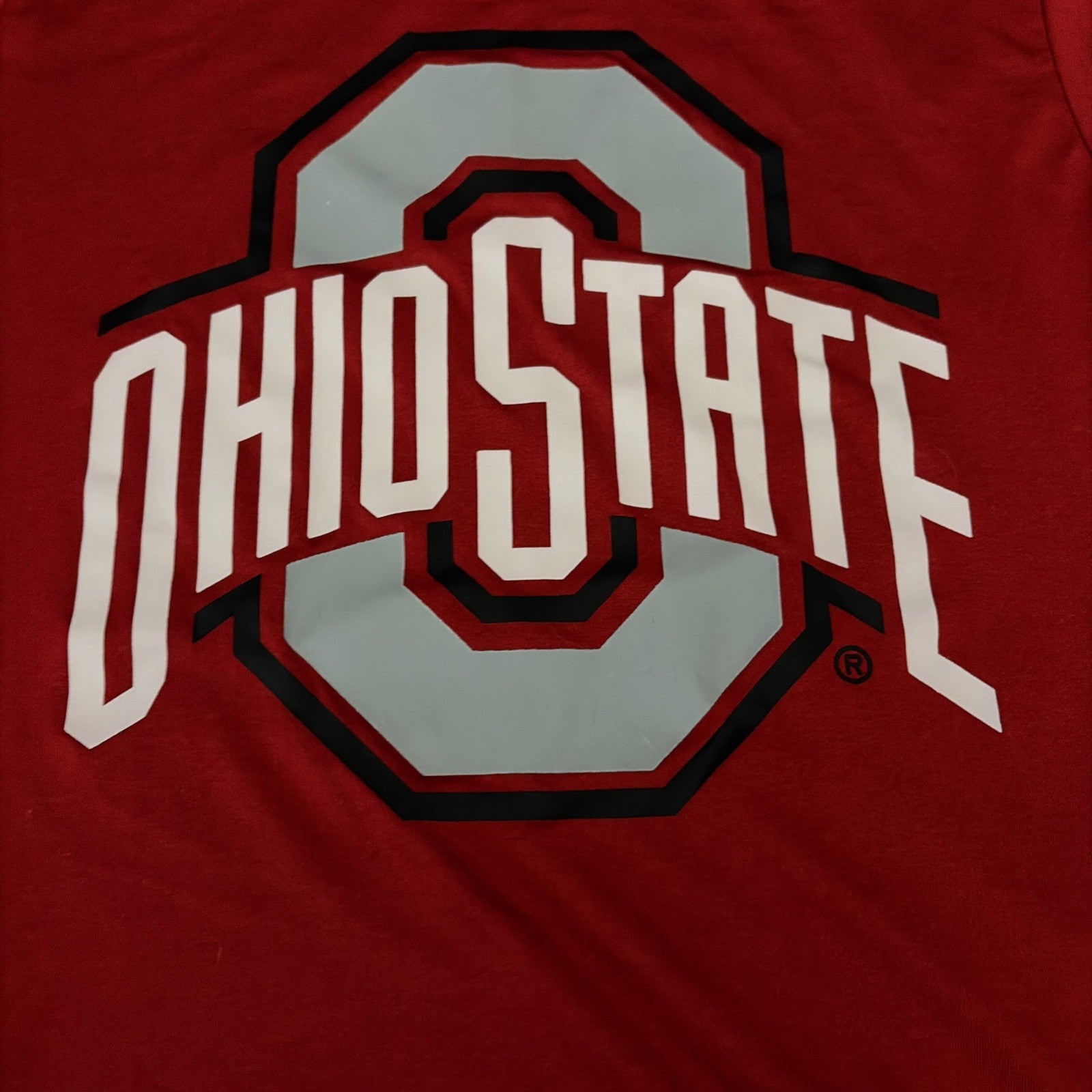 Ohio State Buckeyes Shirt Youth Large (10/12) Red Pullover Athletic Sweat Wickin