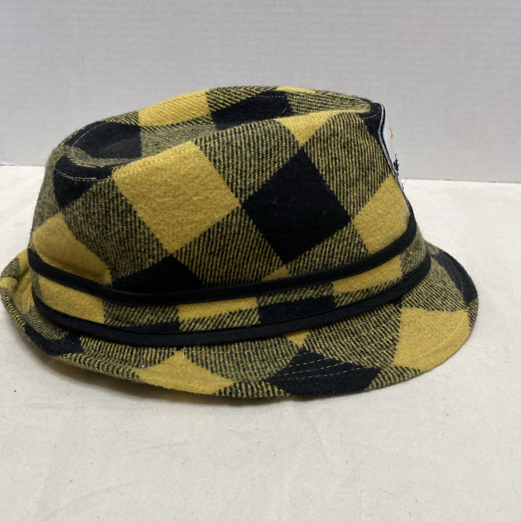 Steelers Fedora - Black And Gold Plaid-