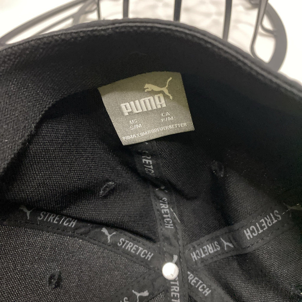 Puma Black Baseball Trucker Cap Hat Size S/m