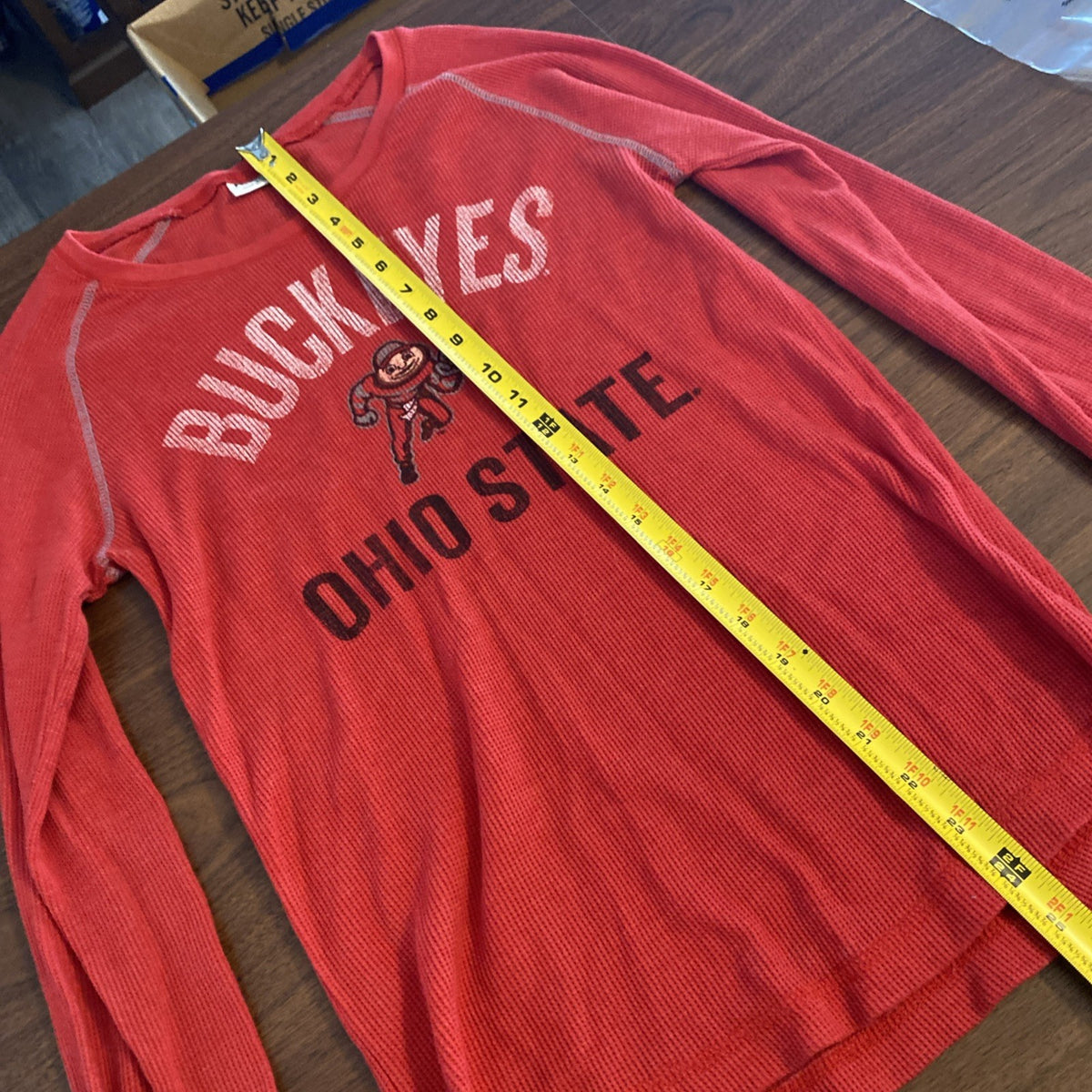 NCAA Ohio State buckeyes youth 12 14 long sleeve red thermal