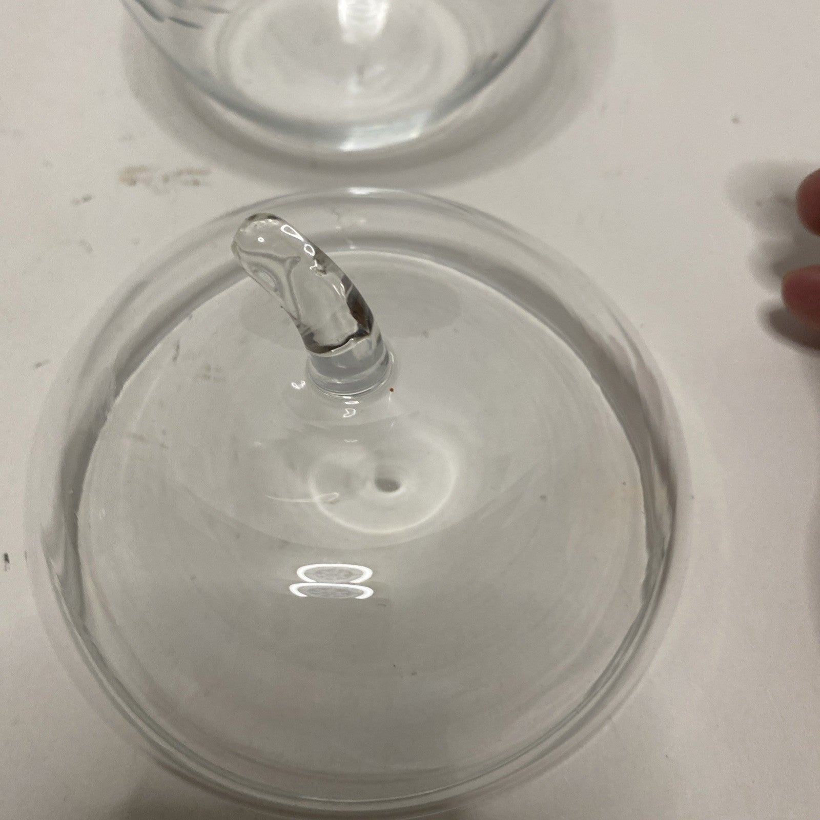 Vintage Etched Glass Apple Jar