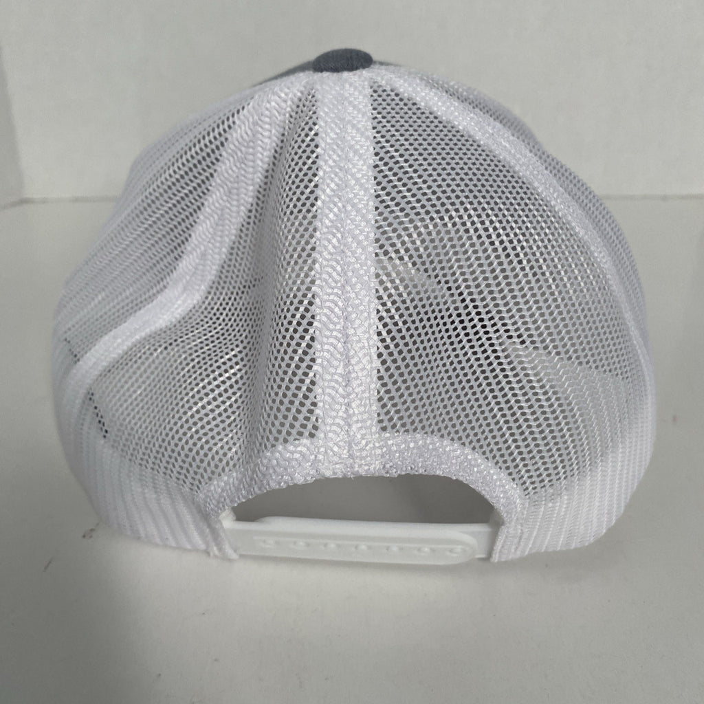 Yipping snapback hat gray white black with black buffalo