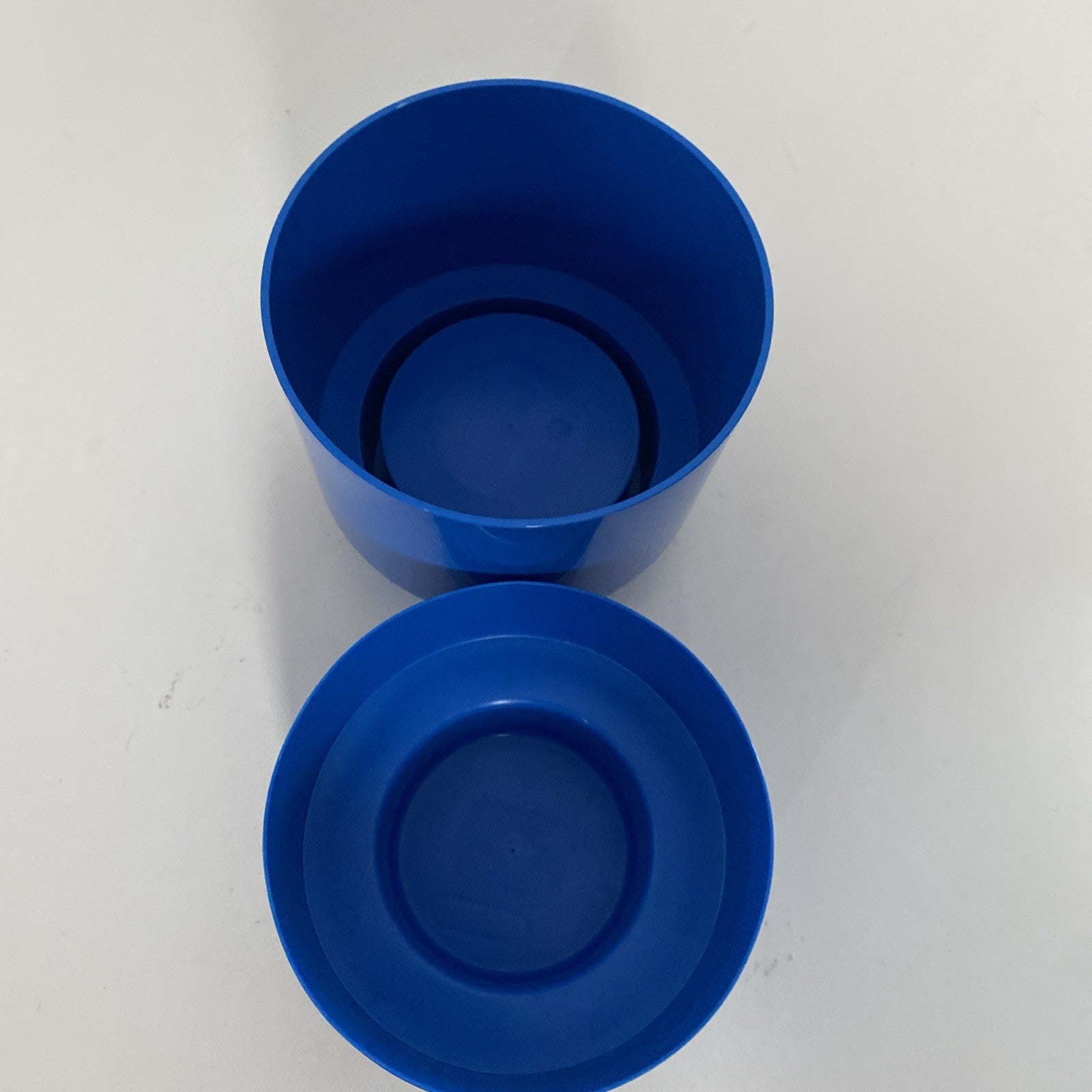 Lego Storage Container Blue Stackable Round. 1 Stud Size