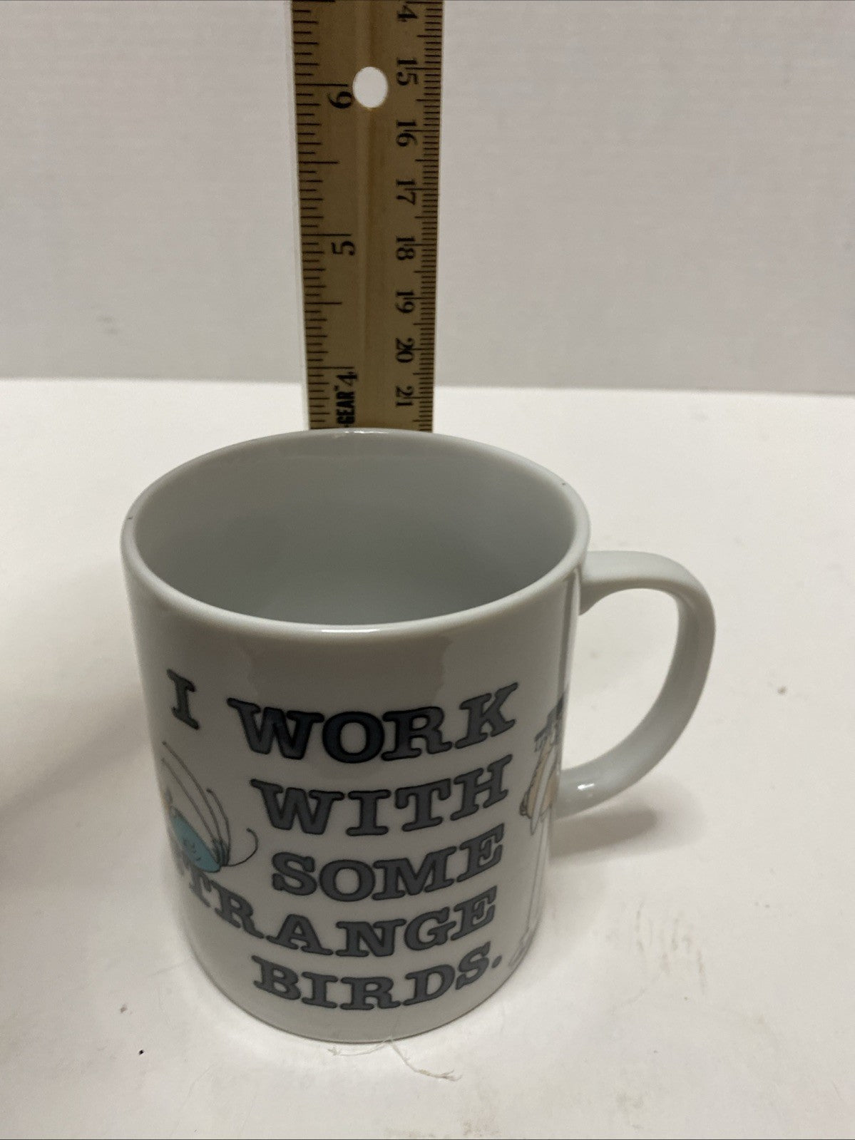 Message Mugs I Work With Some Strange Birds Coffee Mug Cup Japan