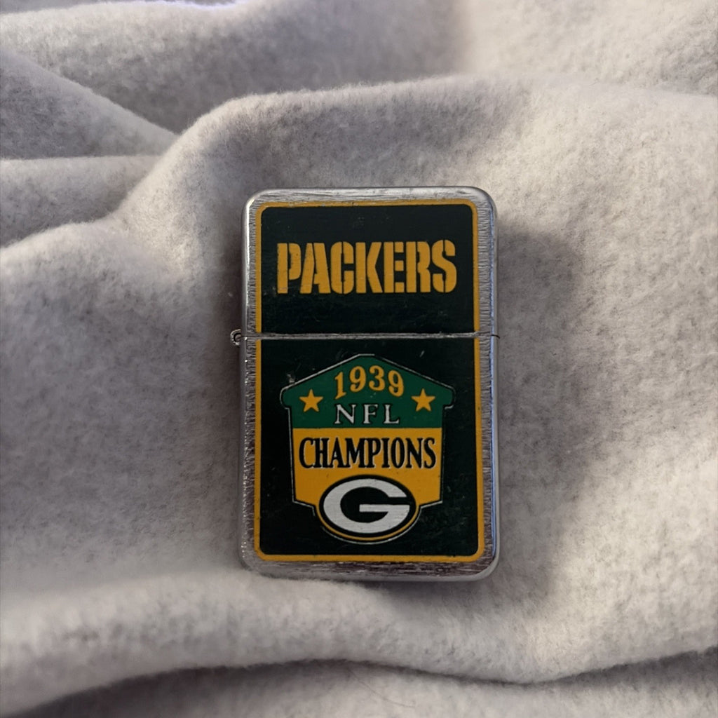 Zippo Lighter Nfl Green Bay Packers 1939 Champions Used
