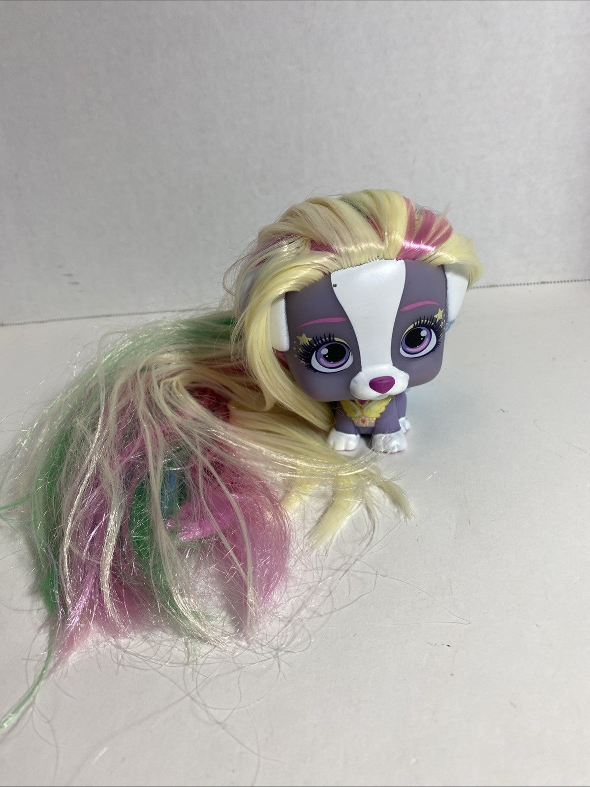 VIP Pets Long Colorful Hair Puppy Dog 2.5"  Tall Figure IMC Toys