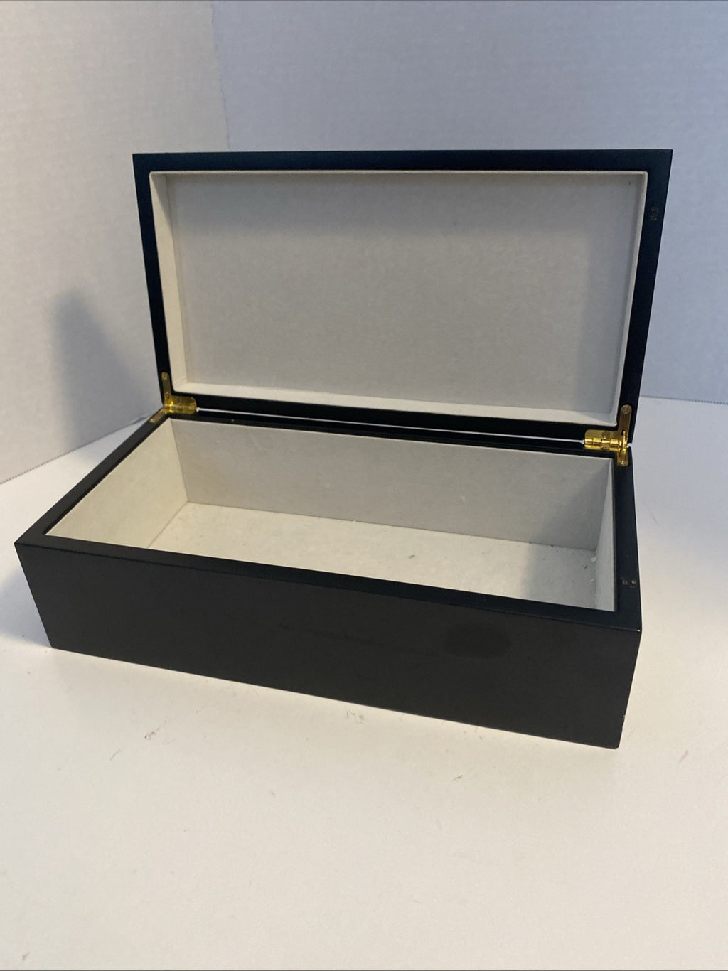 Handmade wooden storage box, heavy recessed hinges, approx. 5.5 X 10.5