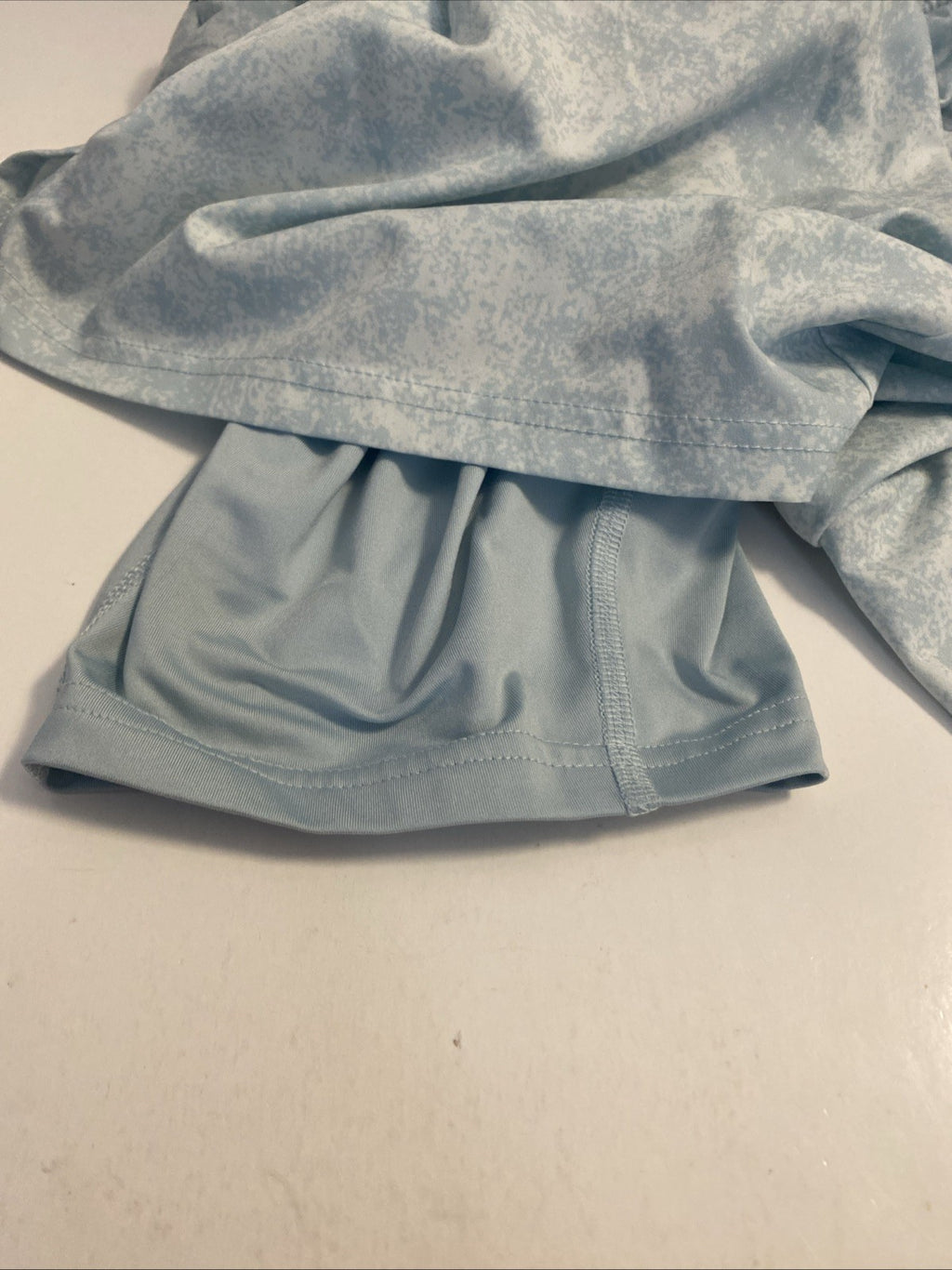 MTA sports size small shorts with spandex leggings light blue