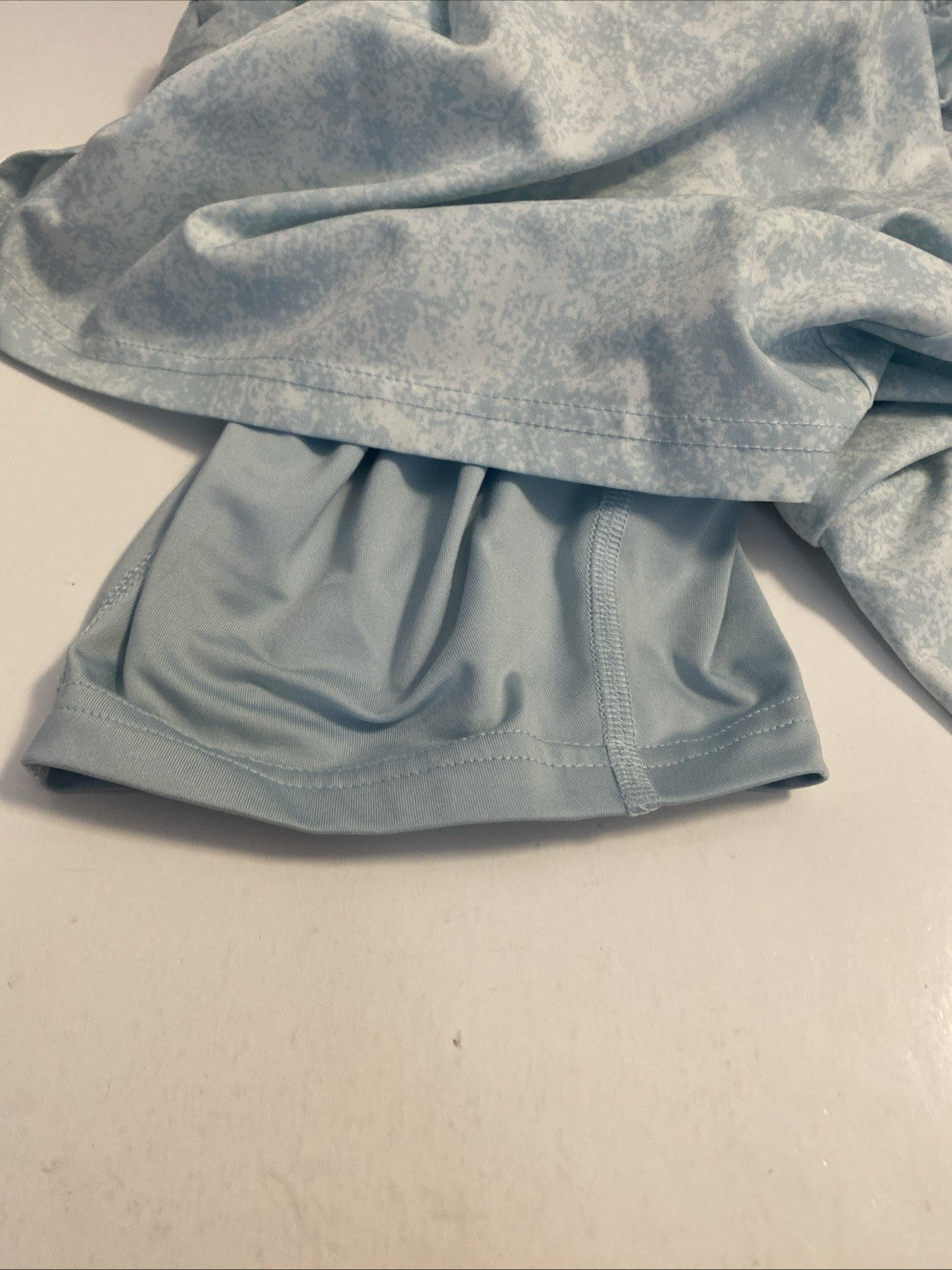 MTA sports size small shorts with spandex leggings light blue