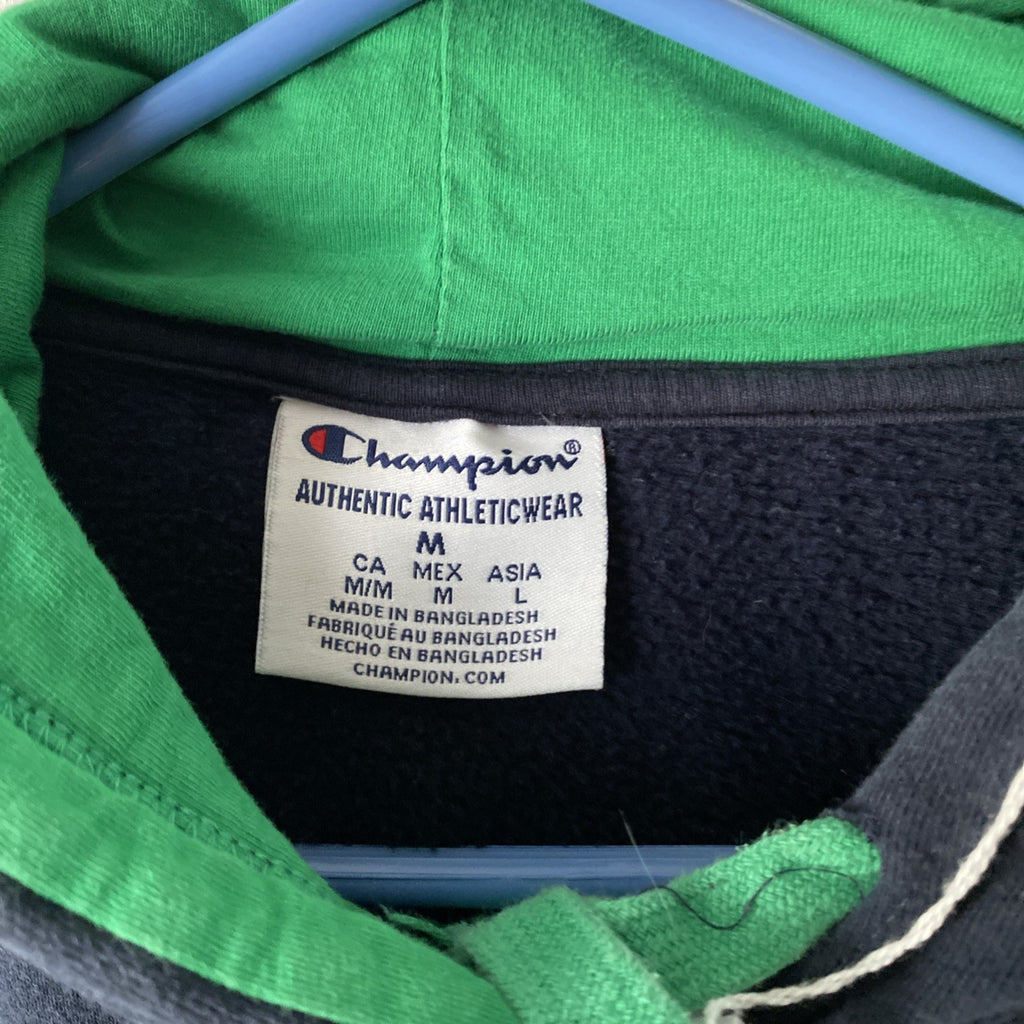 Champion Notre Dame Fighting Irish Hoodie Sweatshirt Size Medium Navy Blue Mens