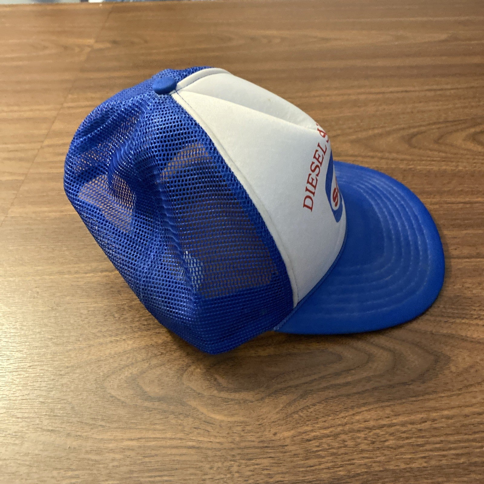 Vintage SOHIO Gas Station DIESEL SUPREME Ohio Blue Mesh Snapback Trucker Hat Oil