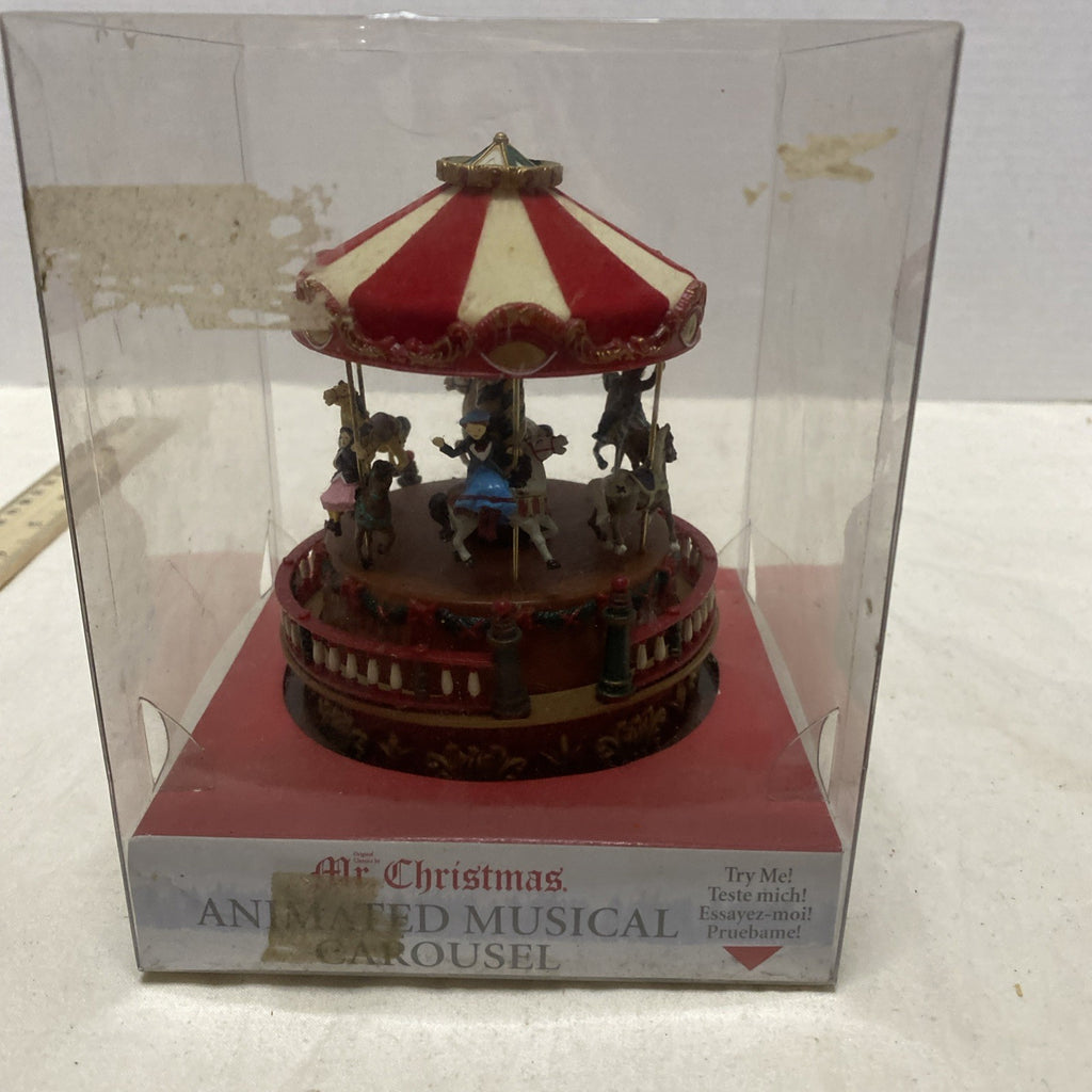 Mr Christmas 2009 Musical Carousel Miniature Plays “God Rest Ye Merry Gentlemen”