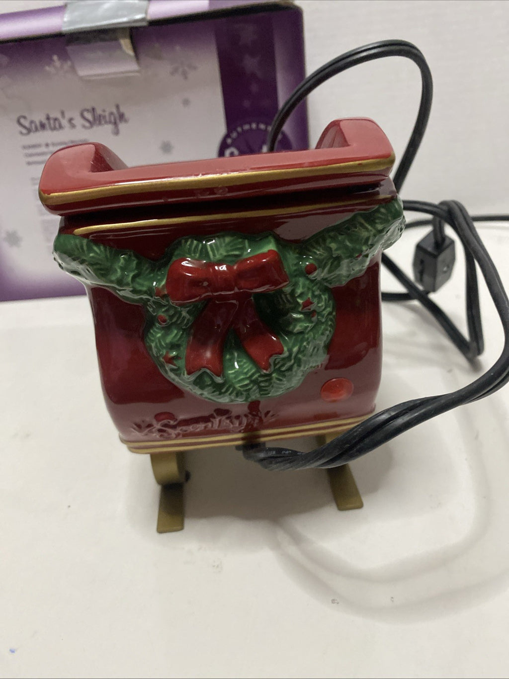 Scentsy Santa's Sleigh Element Warmer 2014 Holiday Collection Retired w/ Box