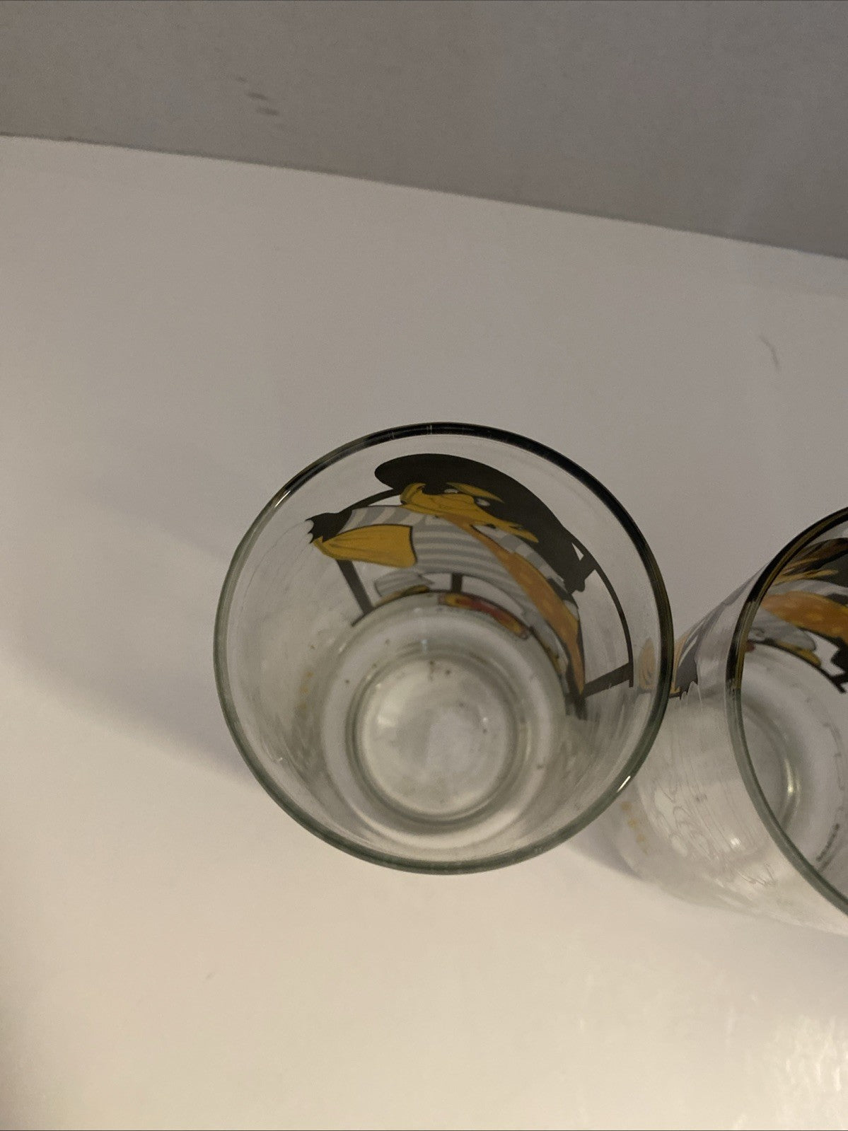 1977 McDonald's HAMBURGLAR McDonaldland Action Series Glass - Vintage Set Of 4