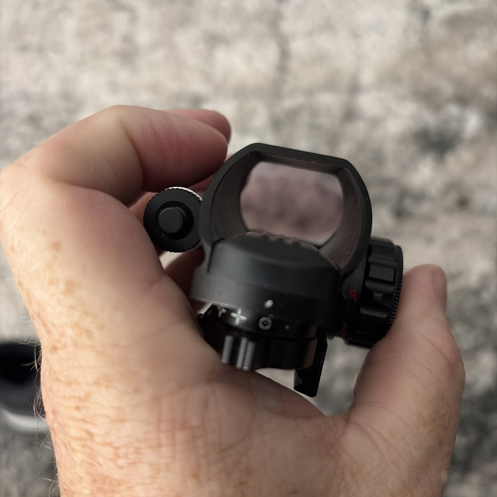 Lancer Tactical Picatinny 4 Reticle Red Dot Reflex Sight w/ Green Laser
