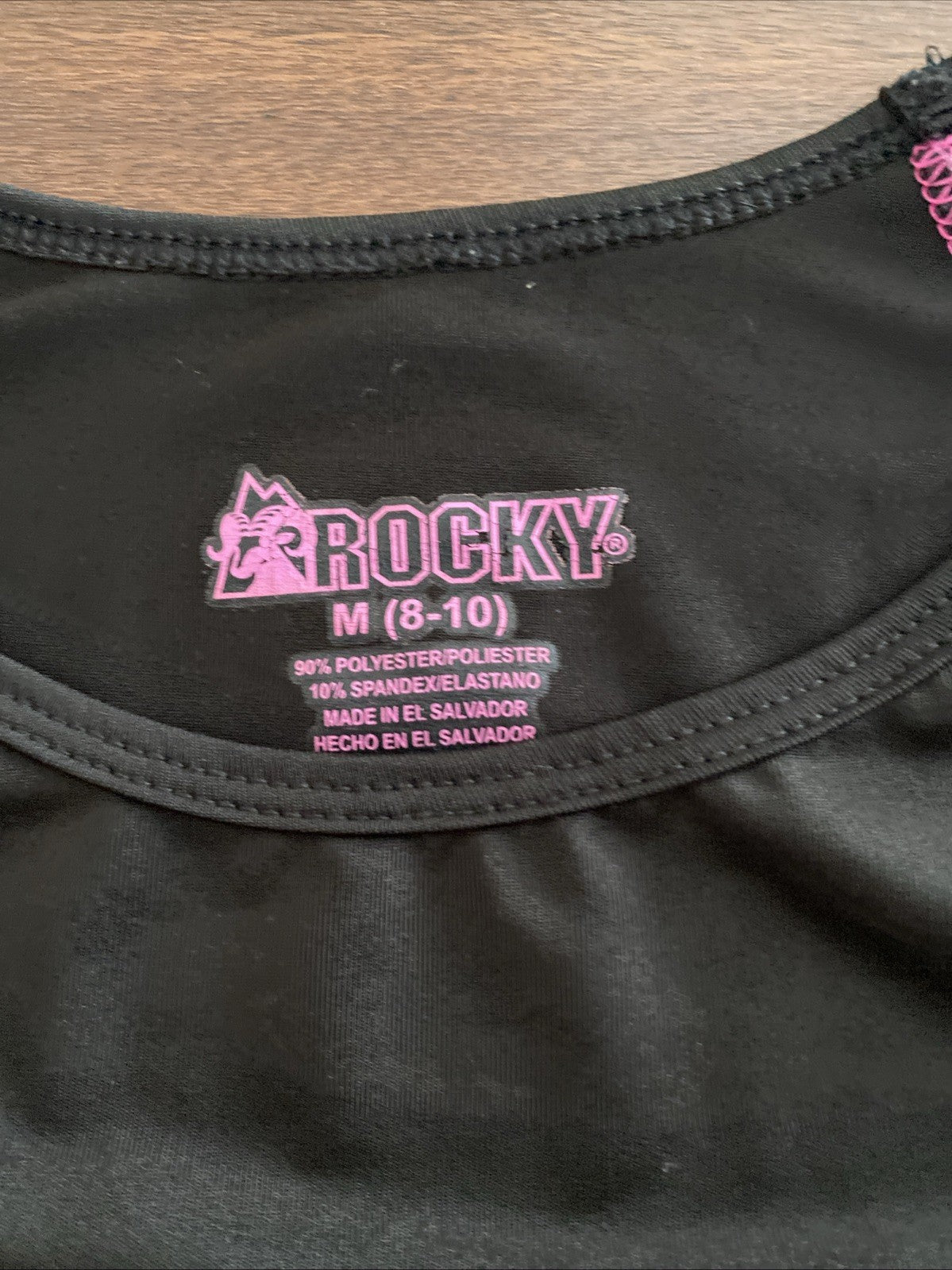 Rocky Compression Performance Thermal Black~Pink Long Sleeve Shirt Size M 8-10