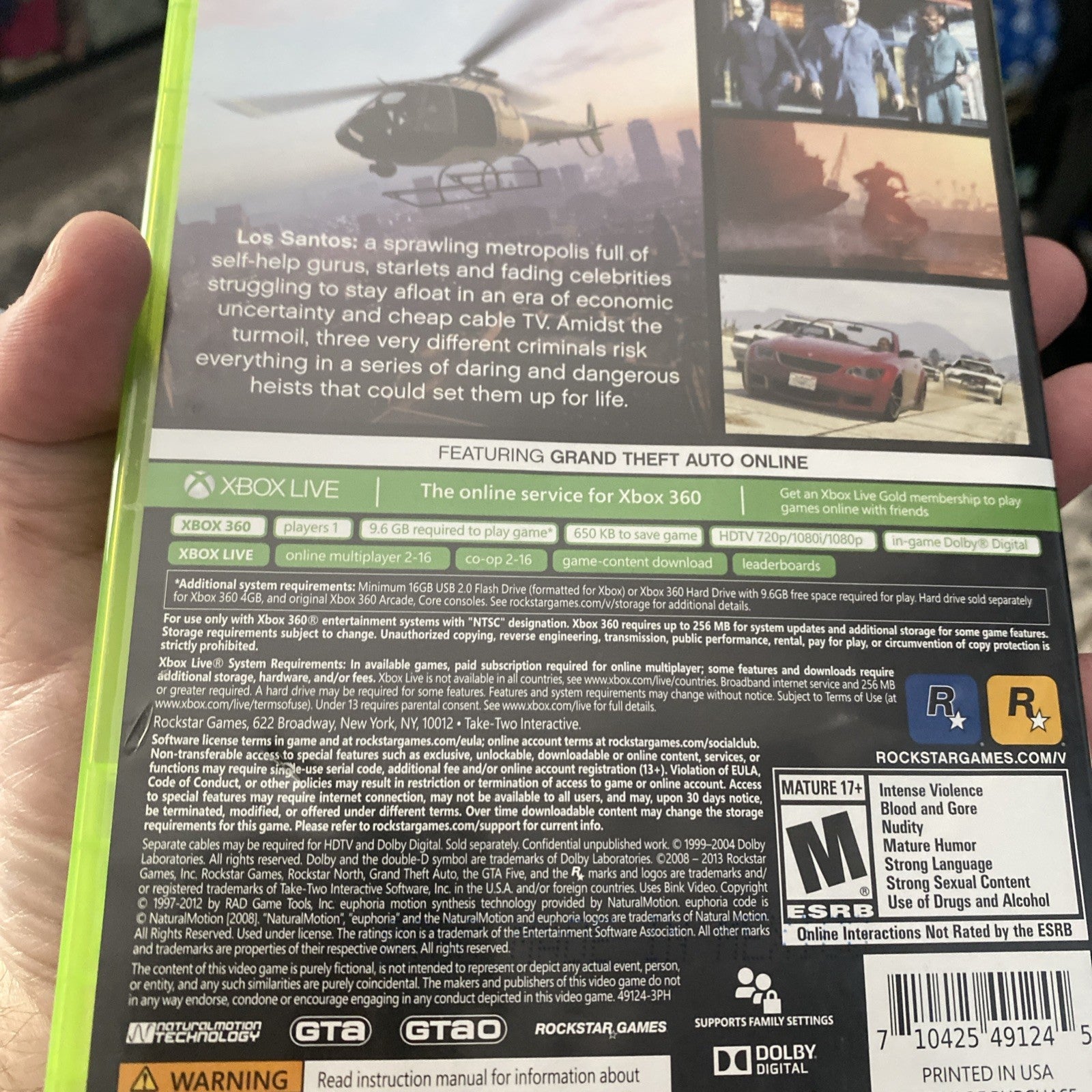 Grand Theft Auto V GTA 5 Microsoft Xbox 360 Install & Play Discs in Case Tested