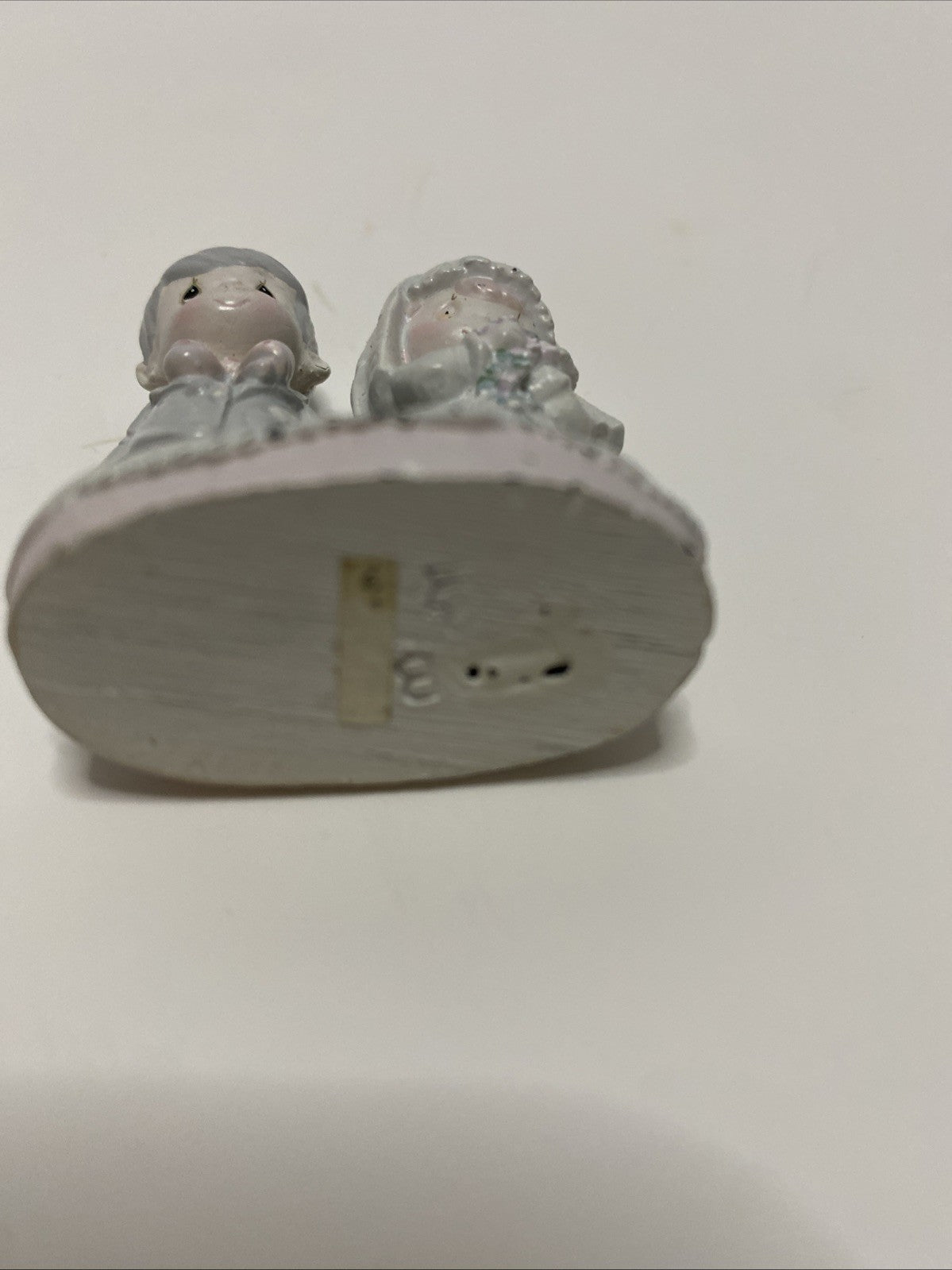 1990 Precious Moments Cast Metal Miniature Bride & Groom Figurine Wedding 2"tall