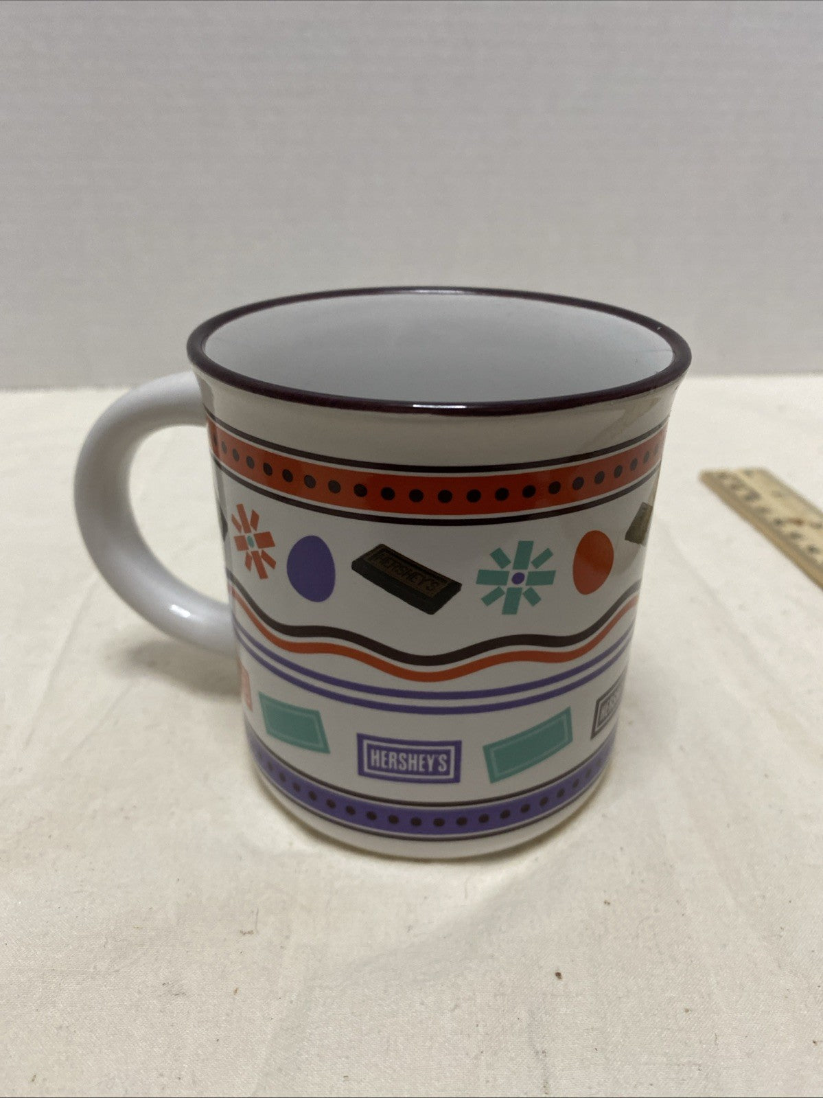 Hershey's Chocolate Cocoa Galerie Brown Orange Purple Coffee Tea Mug Cup
