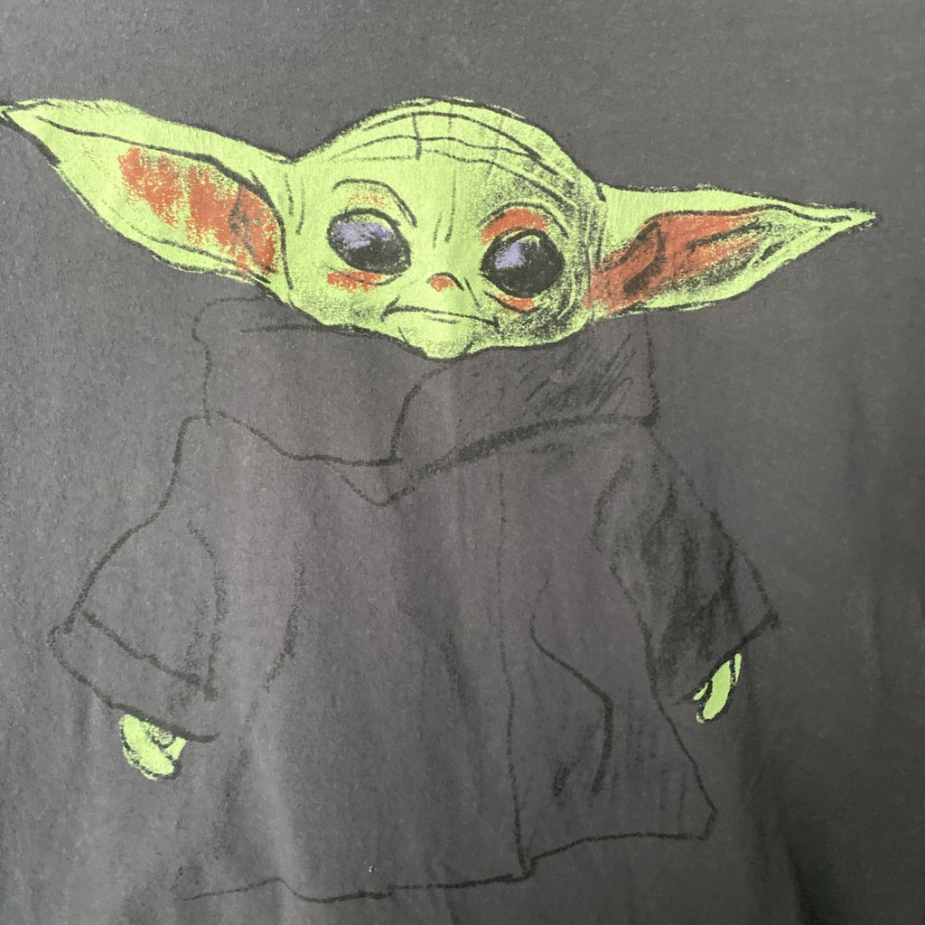 100% Cotton Star Wars Baby Yoda Dark Gray T Shirt Mens M