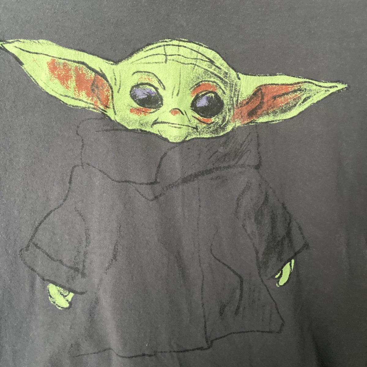 100% Cotton Star Wars Baby Yoda Dark Gray T Shirt Mens M
