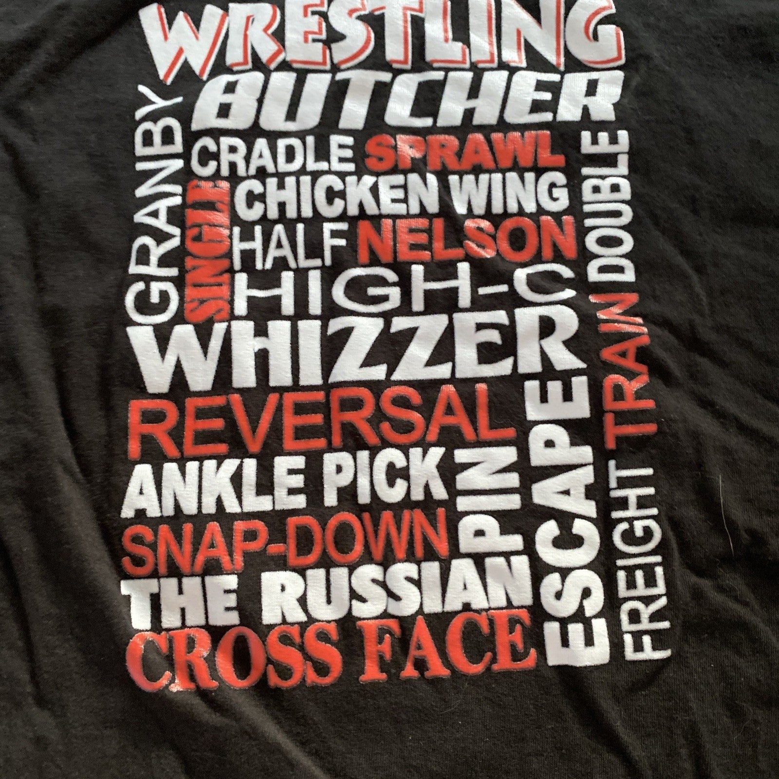 Wrestling T-shirt size large short sleeve