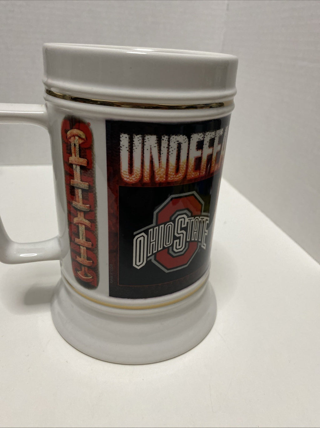 Ohio State Buckeyes 2002 Undefeated Champions Beer Stein Mug 6 1/4" Tall