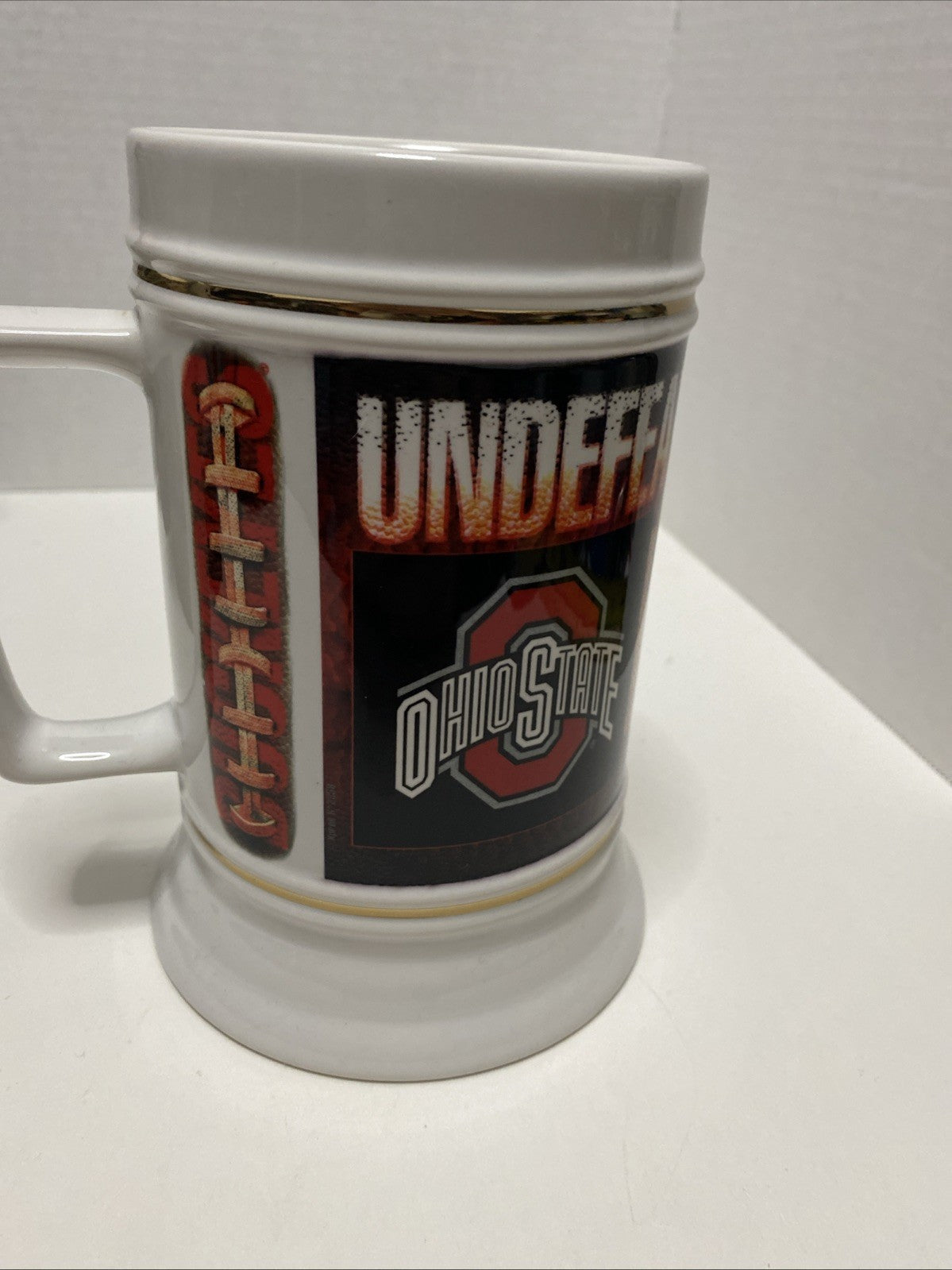 Ohio State Buckeyes 2002 Undefeated Champions Beer Stein Mug 6 1/4" Tall