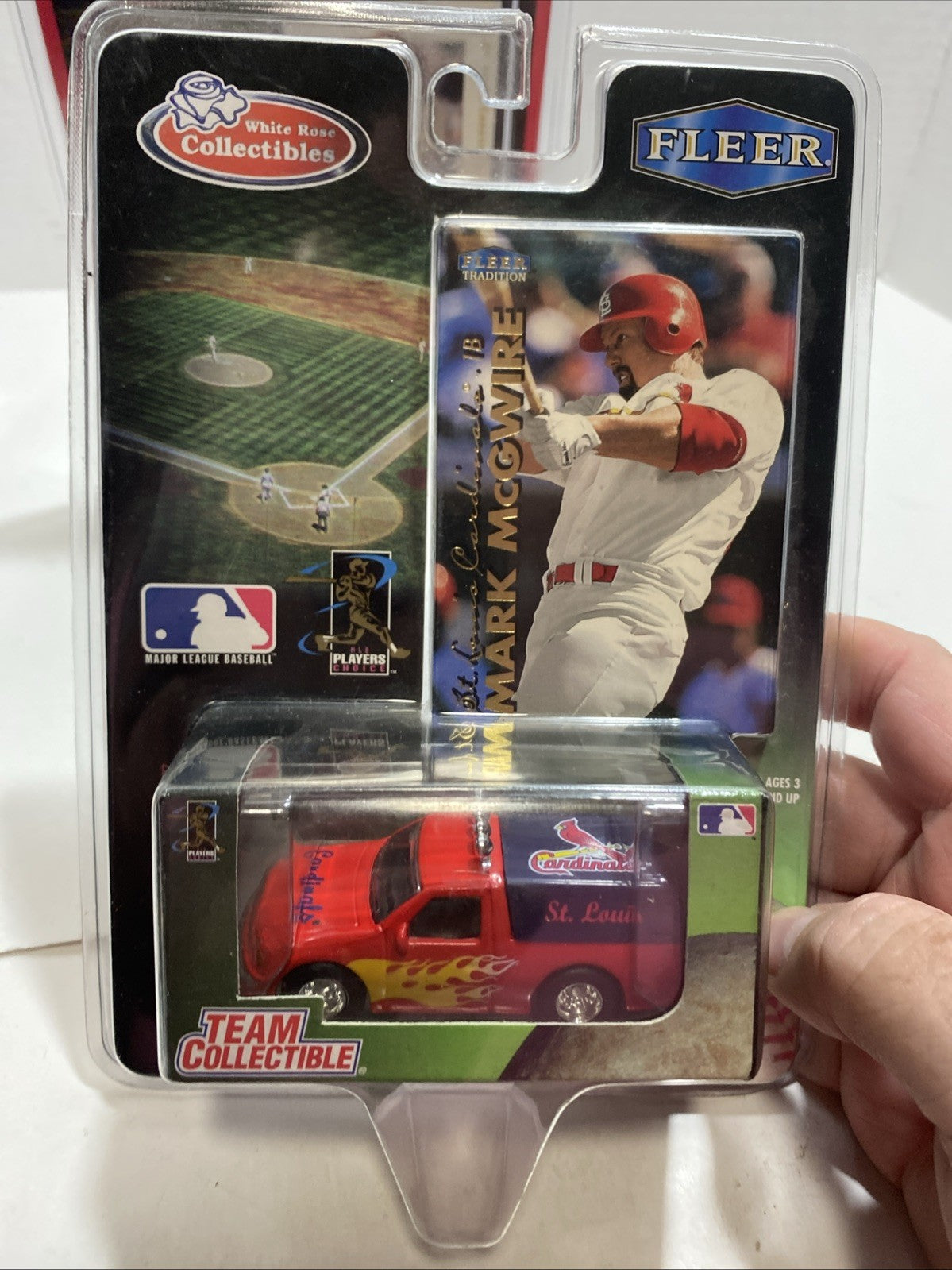 MLB White rose collectibles fleer Mark McGuire vehicle and card St. Louis Cardin
