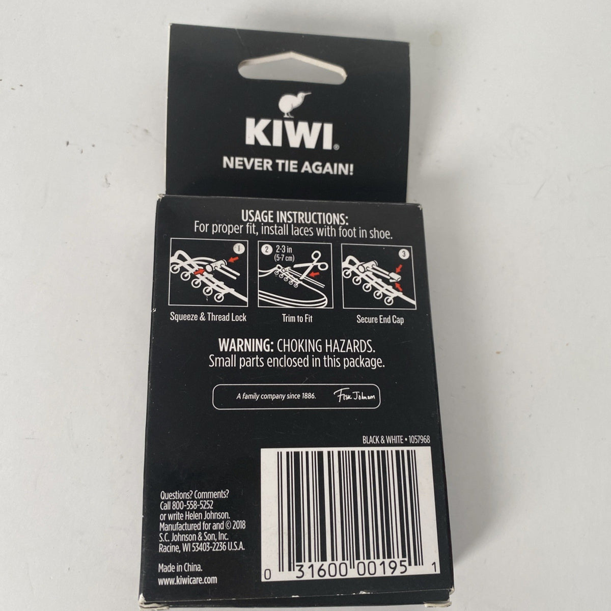 KIWI No Tie Shoelaces | Elastic Shoe Laces for Sneakers and Tennis Shoes | B&W