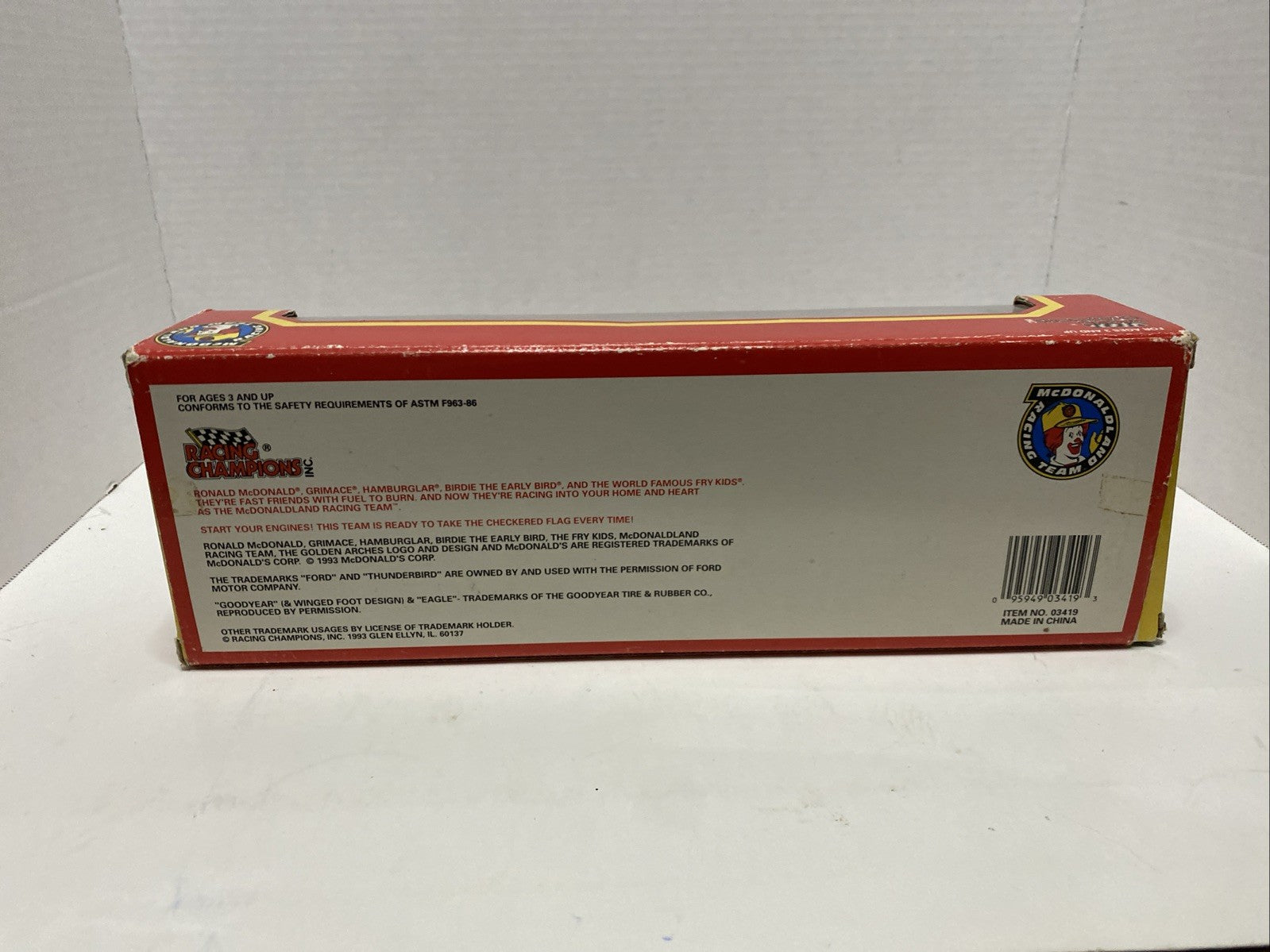 New 1994 McDonaldland Racing Team Truck McDonald's 1:64 Die-Cast Transporter