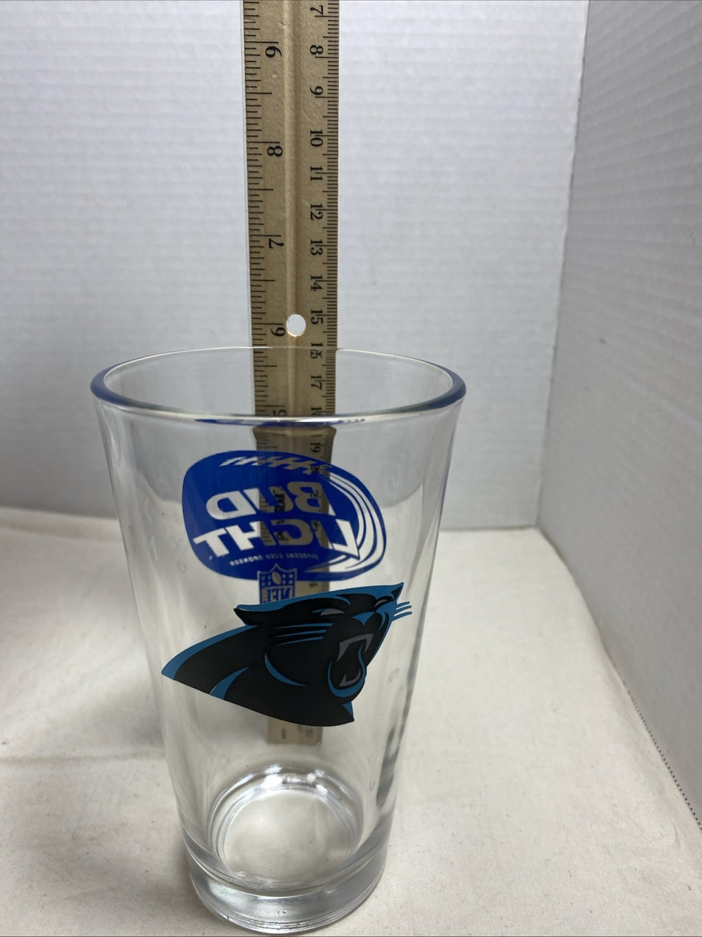 NFL Carolina Panthers Bud Light Glass  Carolina Panther Pint Glass