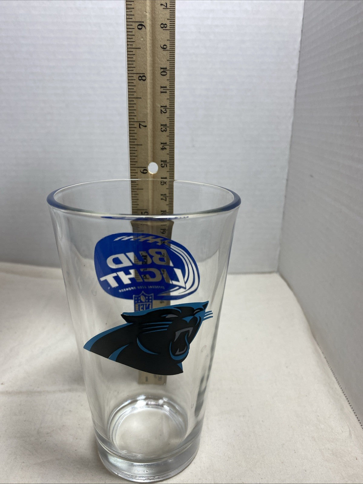 NFL Carolina Panthers Bud Light Glass  Carolina Panther Pint Glass