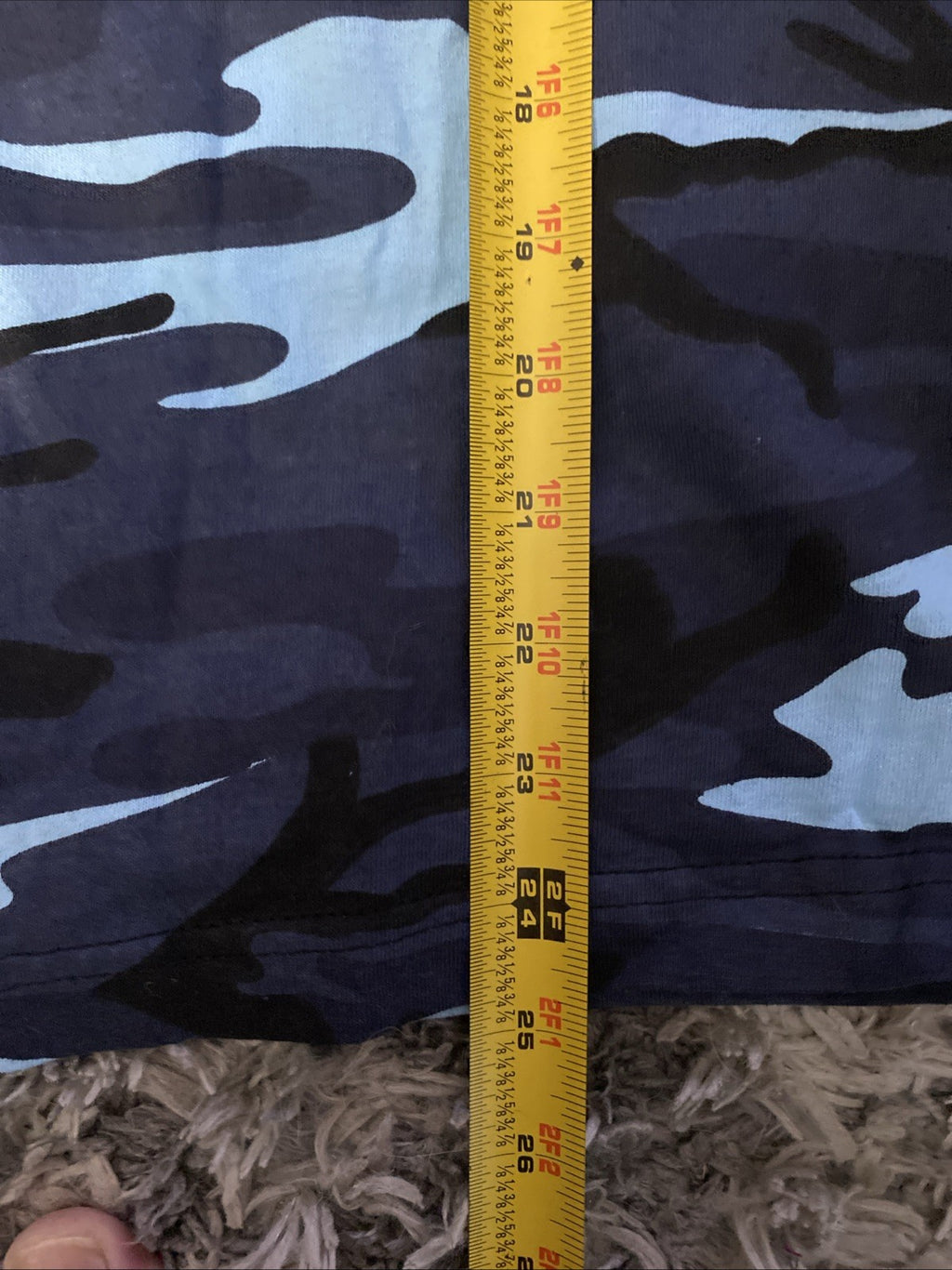 Niagara Falls Canada adult medium short sleeve T-shirt blue camouflage