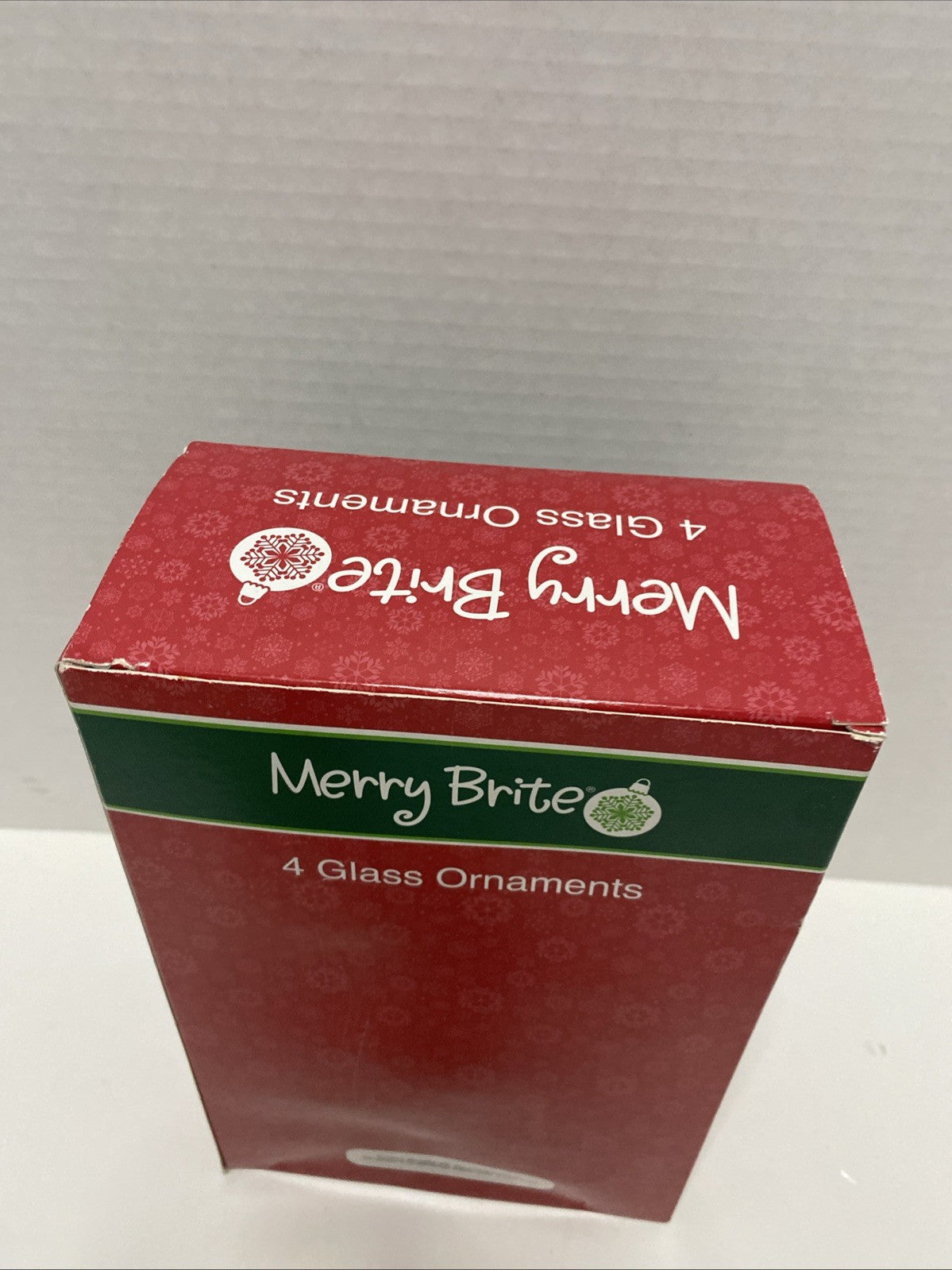 NIB 4 Merry Brite Round Christmas Ornaments Sledding Polar Bears