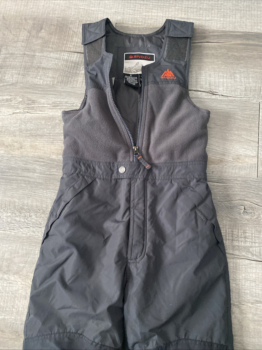 Snozu Kids Snowsuit Boys Size 6 Black Winter Snow Bib Overalls Outdoor Wear