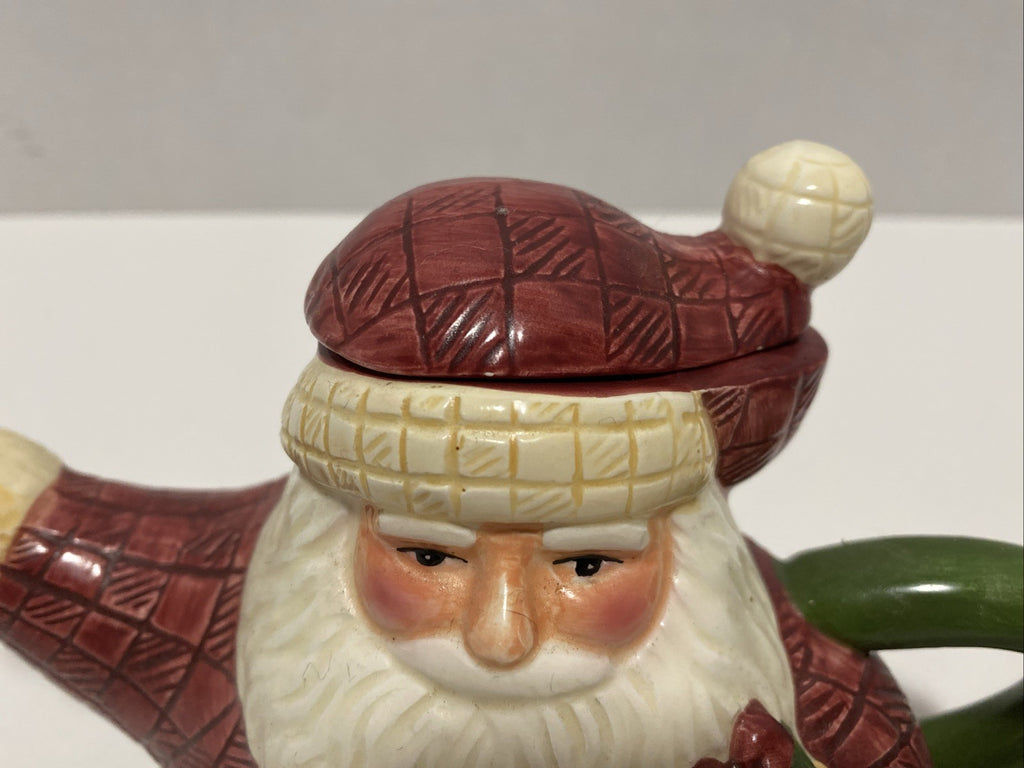 Susan Winget Certified International Company Stacking  Santa Teapot Top Only